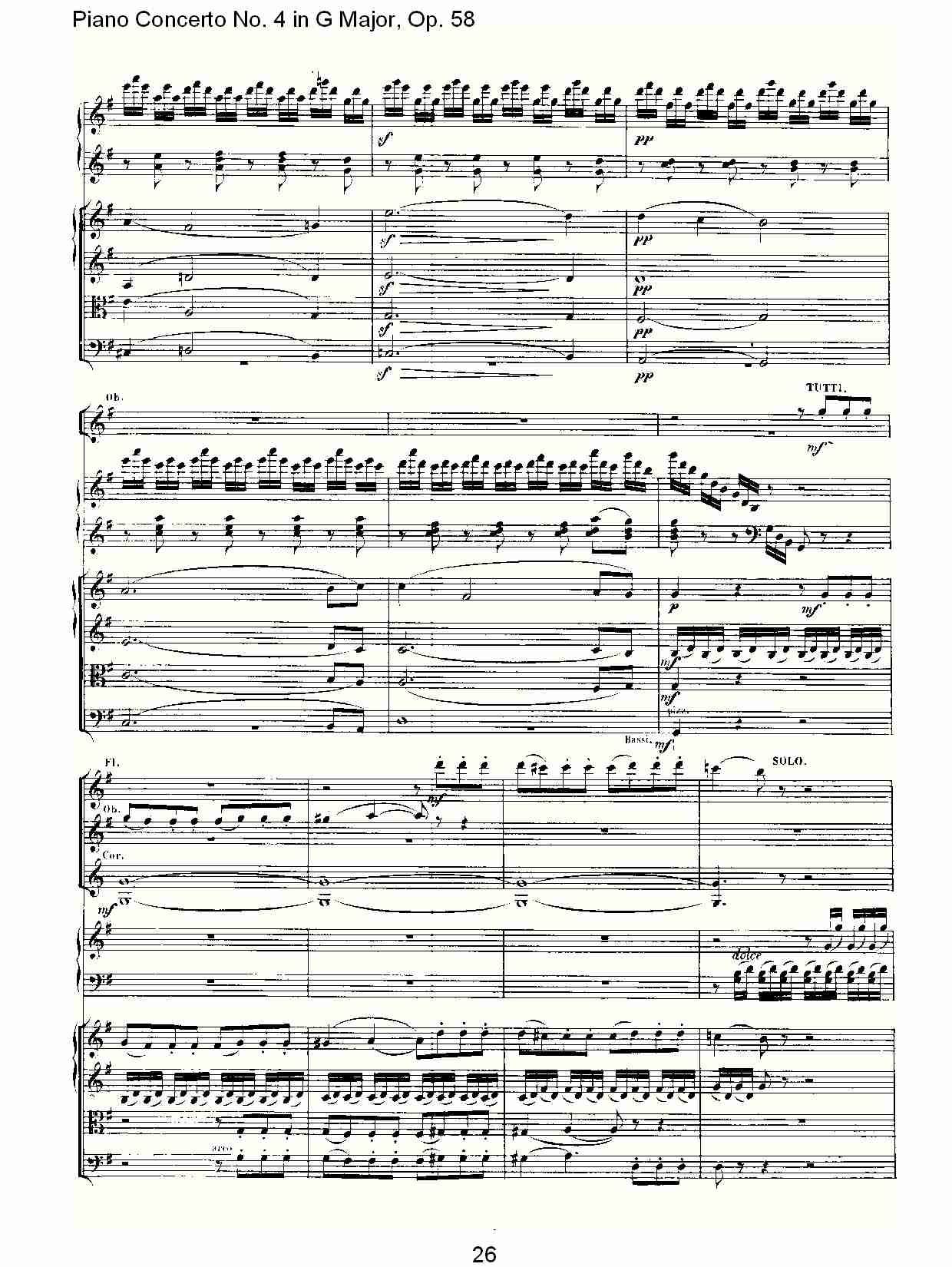 G大调钢琴第四协奏曲 Op.58第一乐章（三）总谱（图6）