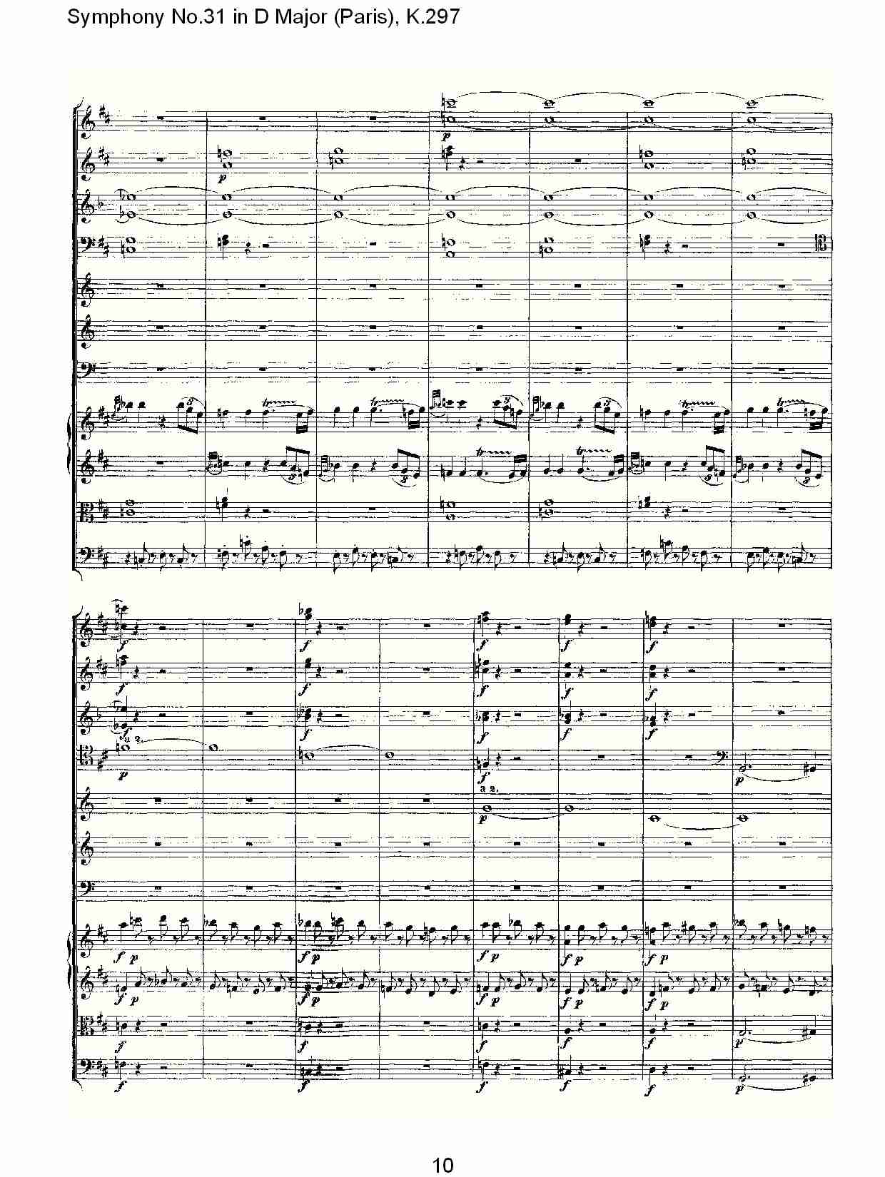 (D大调第三十一交响曲“巴黎”K.297)（二）总谱（图5）