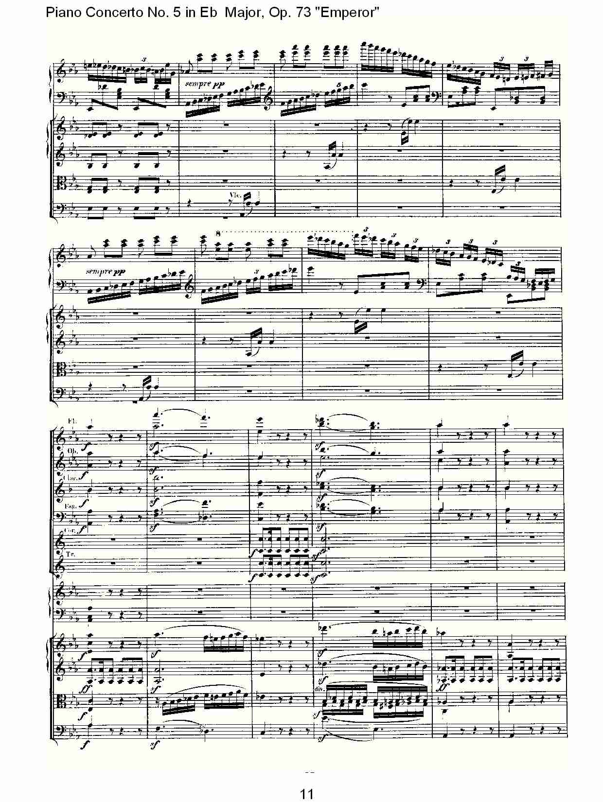 Eb大调钢琴第五协奏曲 Op.73“皇帝”第三乐章(二)总谱（图1）