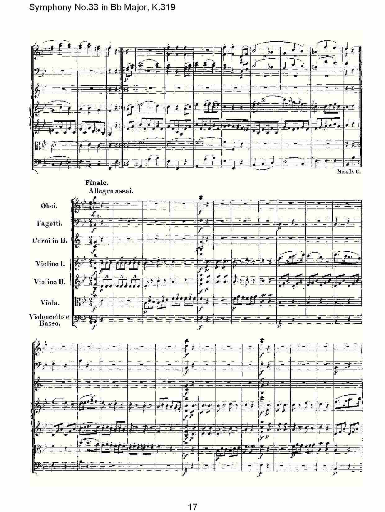 (Bb大调第三十三交响曲K.319)（四）总谱（图2）