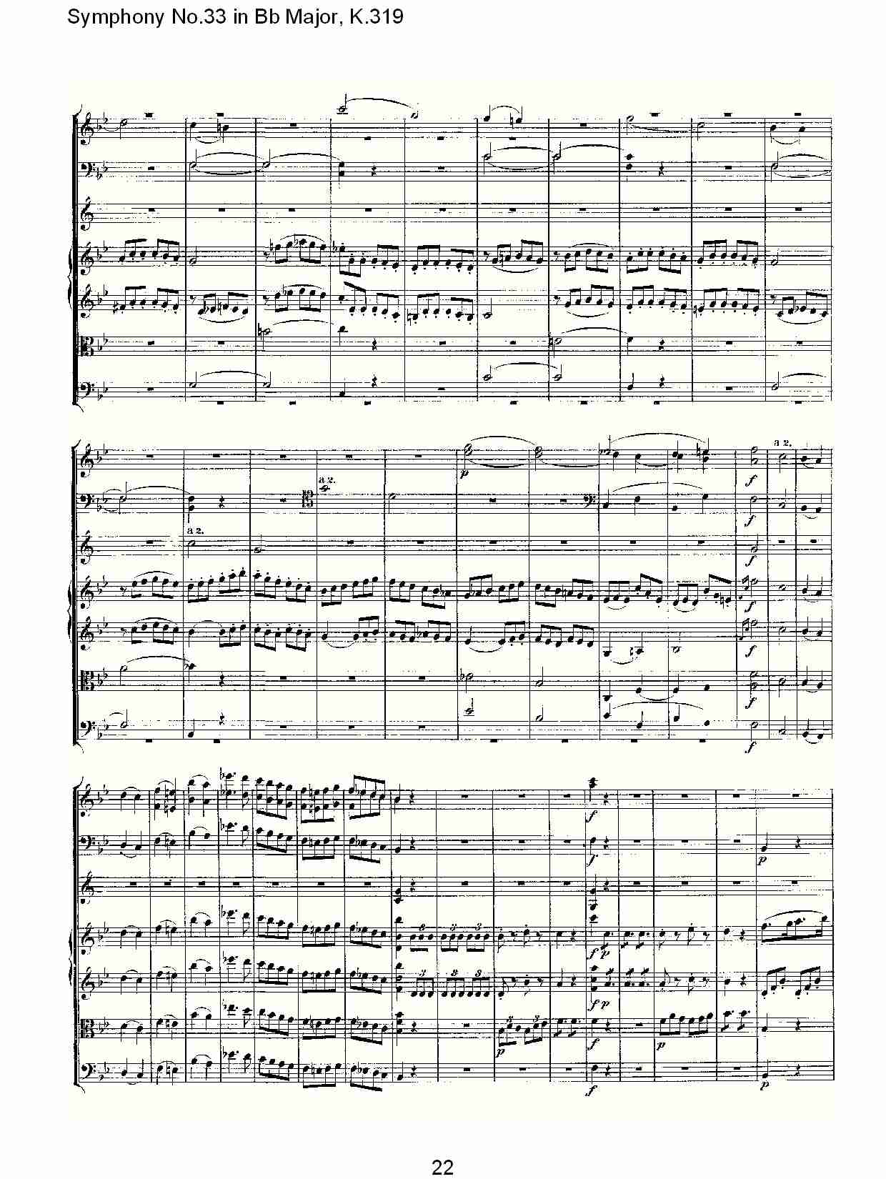 (Bb大调第三十三交响曲K.319)（五）总谱（图2）
