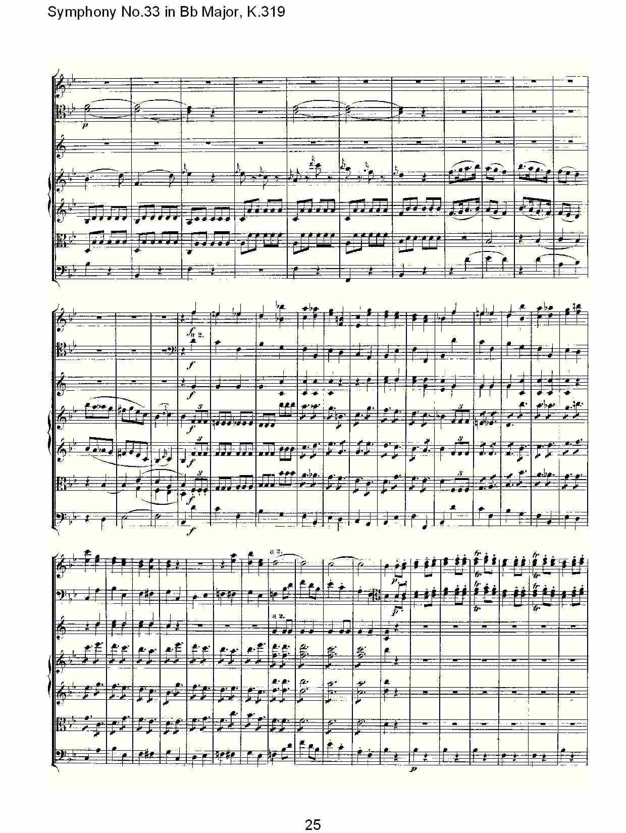 (Bb大调第三十三交响曲K.319)（五）总谱（图5）