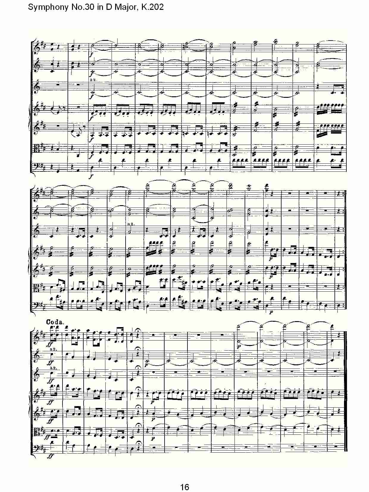 (D大调第三十交响曲K.202)（三）总谱（图6）