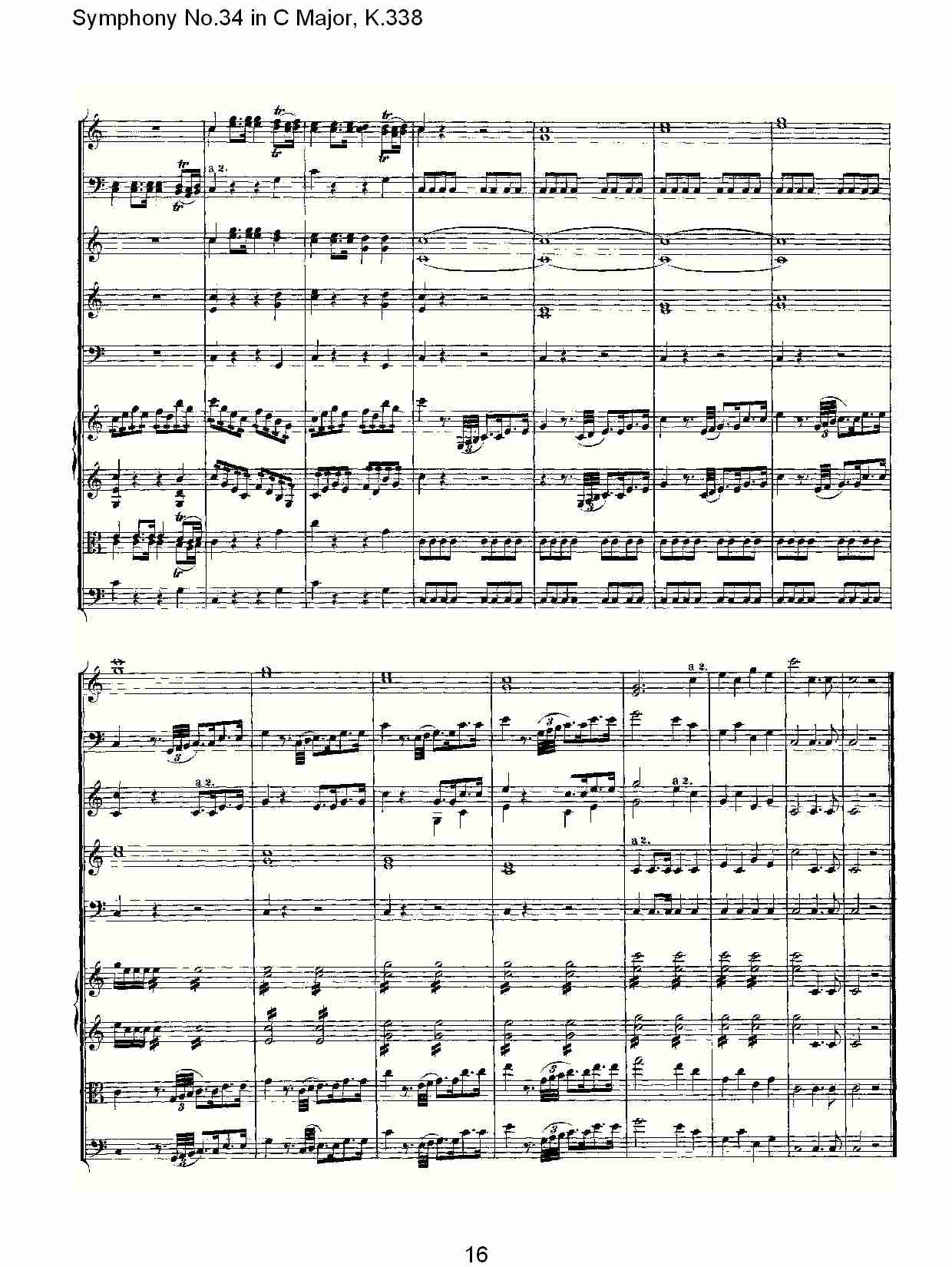 (C大调第三十四交响曲K.338)（四）总谱（图1）