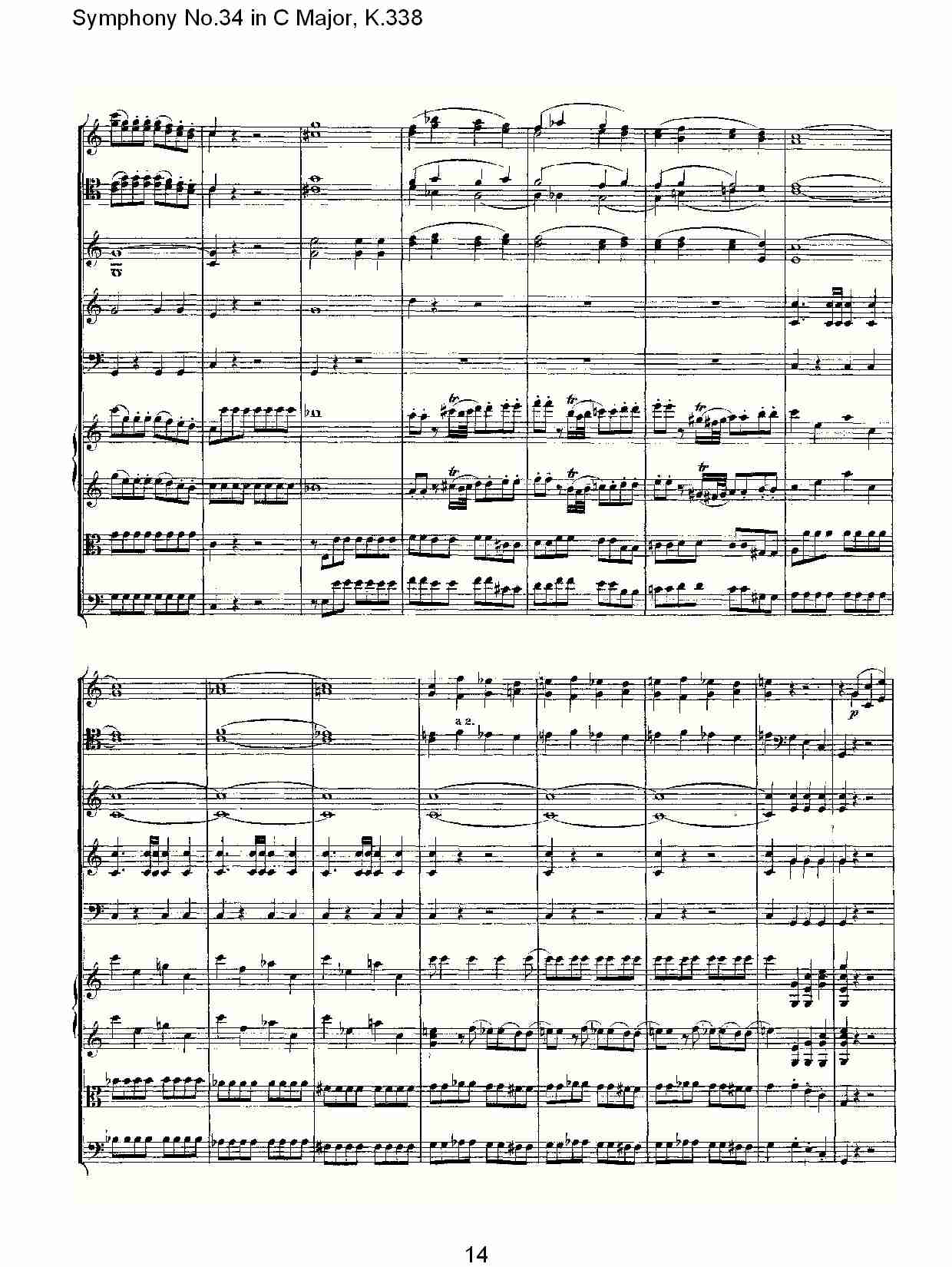(C大调第三十四交响曲K.338)（三）总谱（图4）