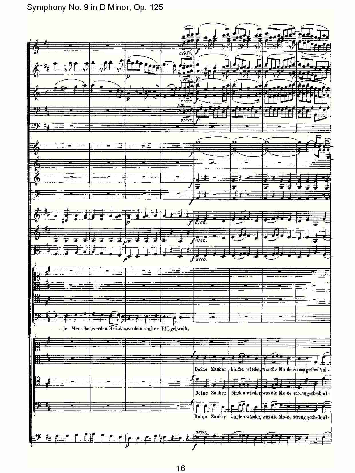 （D小调第九交响曲 Op.125）第四乐章（四）总谱（图1）