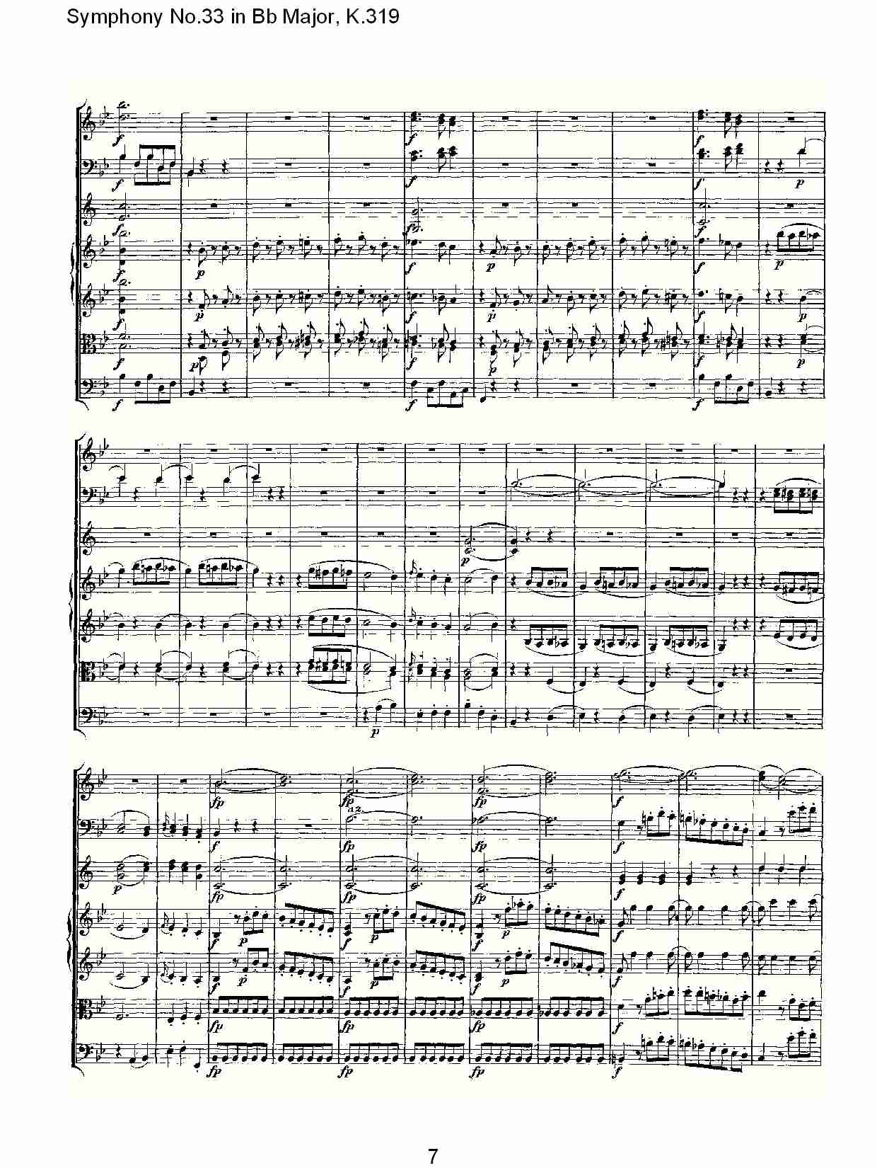 (Bb大调第三十三交响曲K.319)（二）总谱（图2）