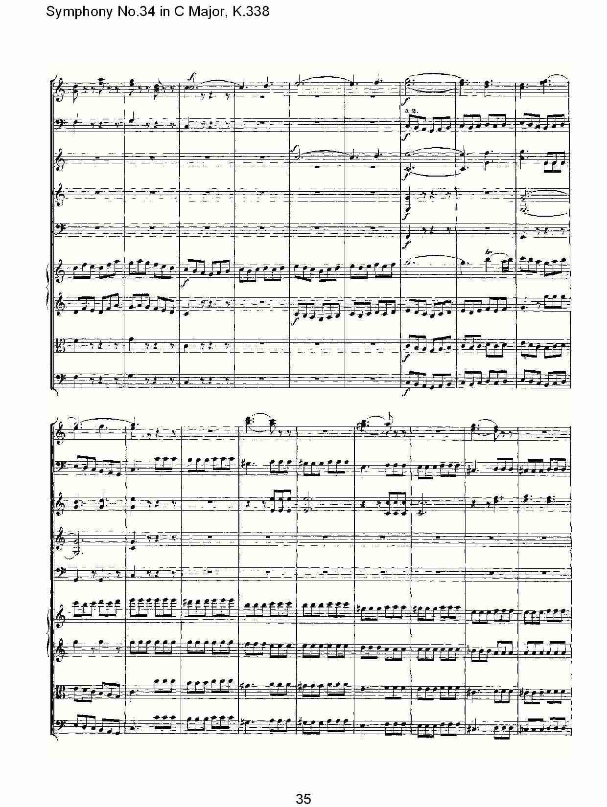 (C大调第三十四交响曲K.338)（七）总谱（图5）