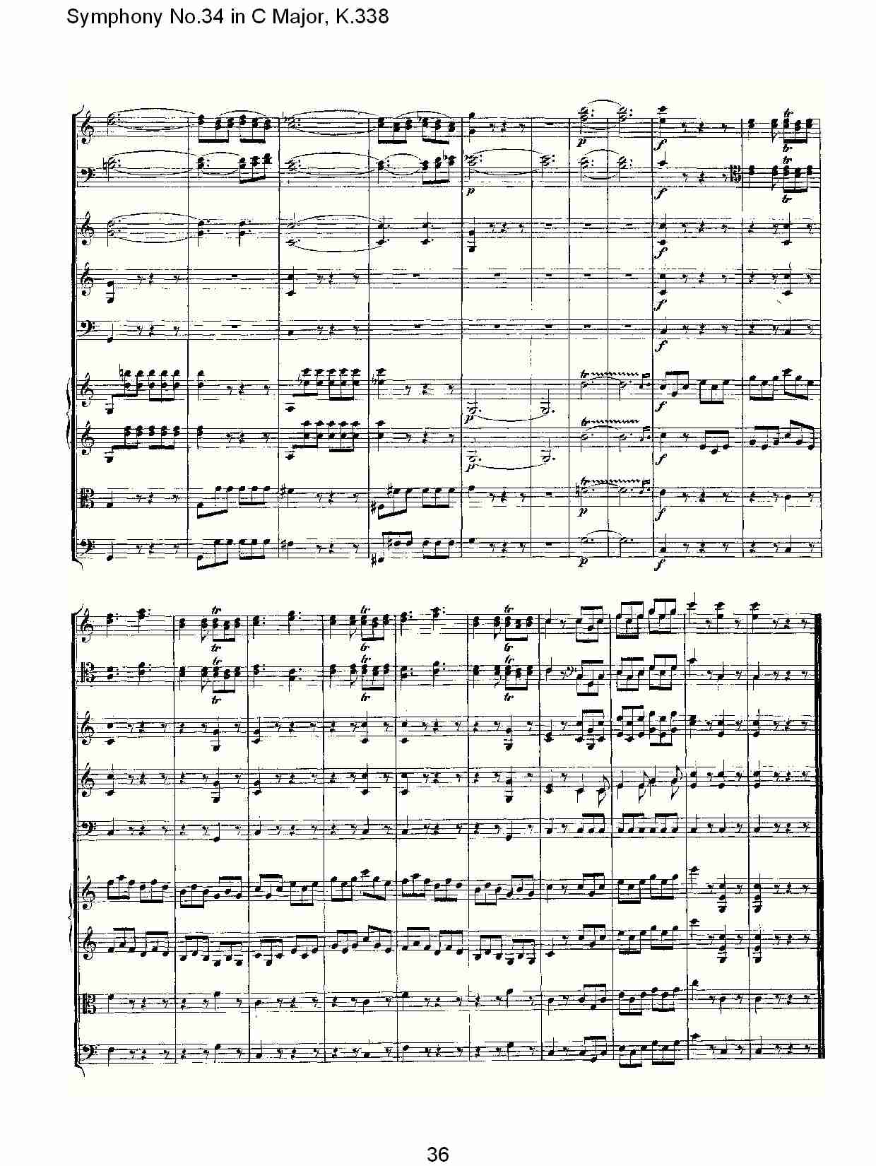 (C大调第三十四交响曲K.338)（七）总谱（图6）