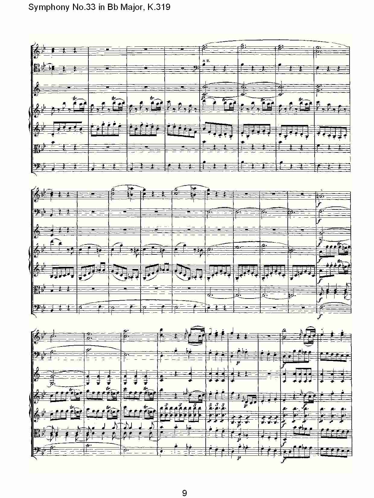 (Bb大调第三十三交响曲K.319)（二）总谱（图4）
