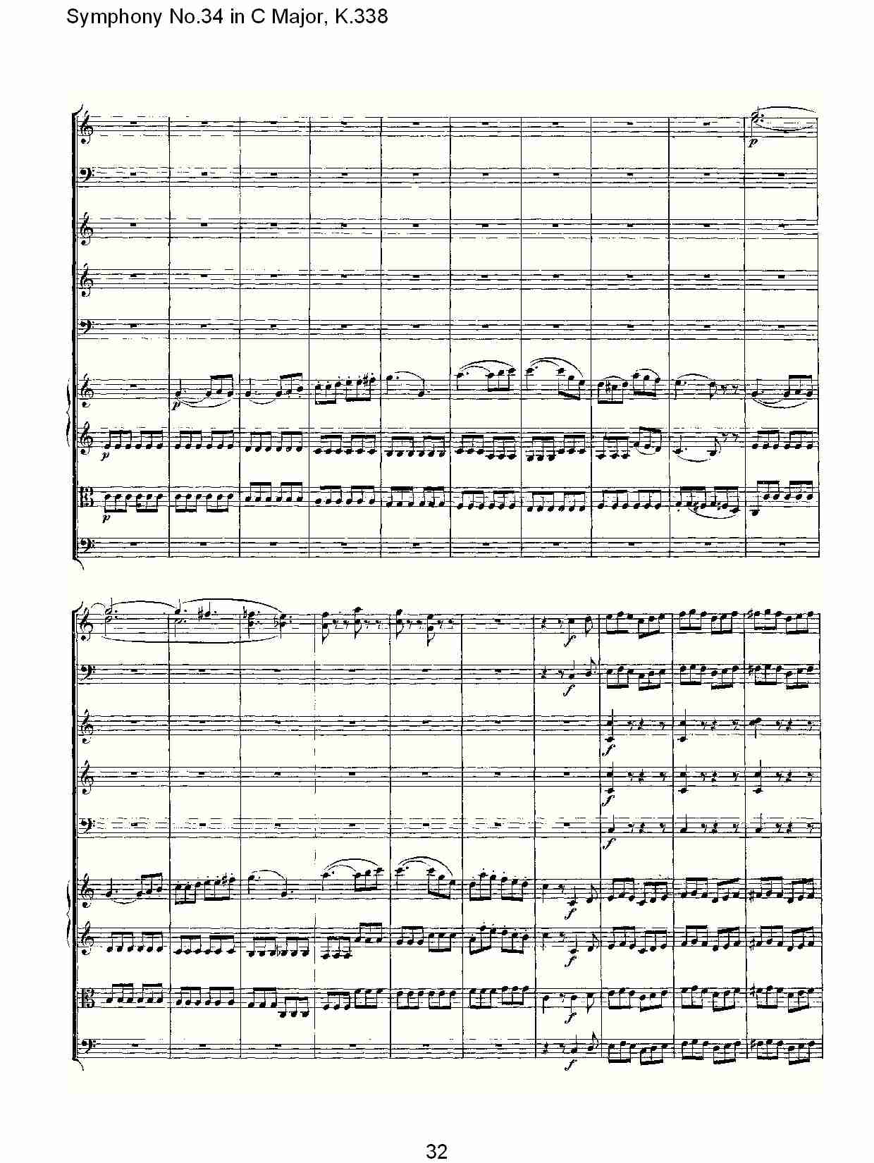 (C大调第三十四交响曲K.338)（七）总谱（图2）