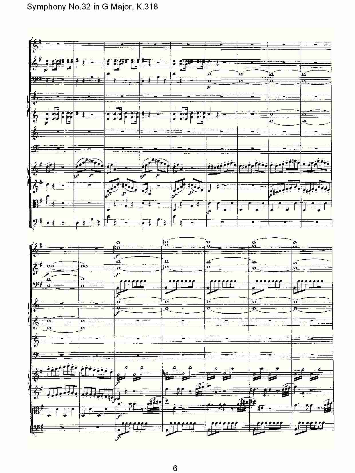 (G大调第三十二交响曲K.318)（二）总谱（图1）