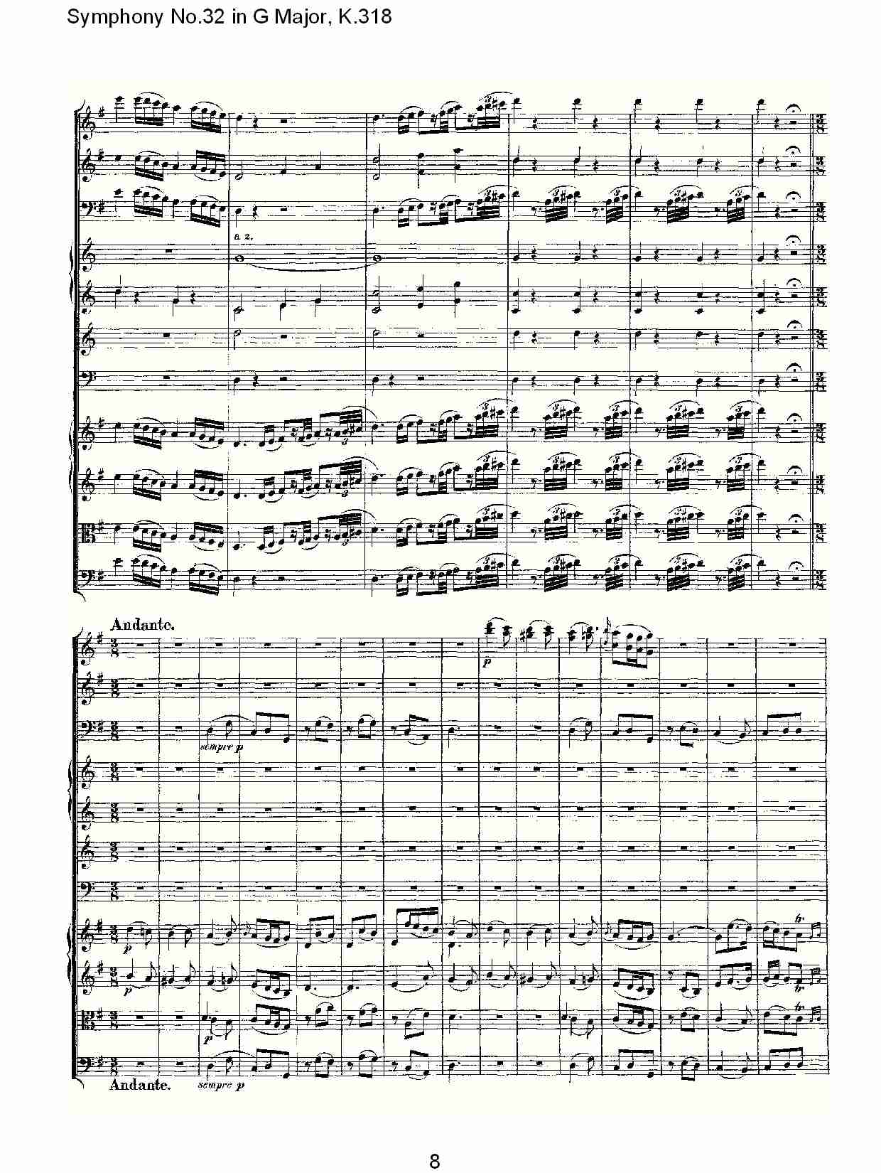 (G大调第三十二交响曲K.318)（二）总谱（图3）