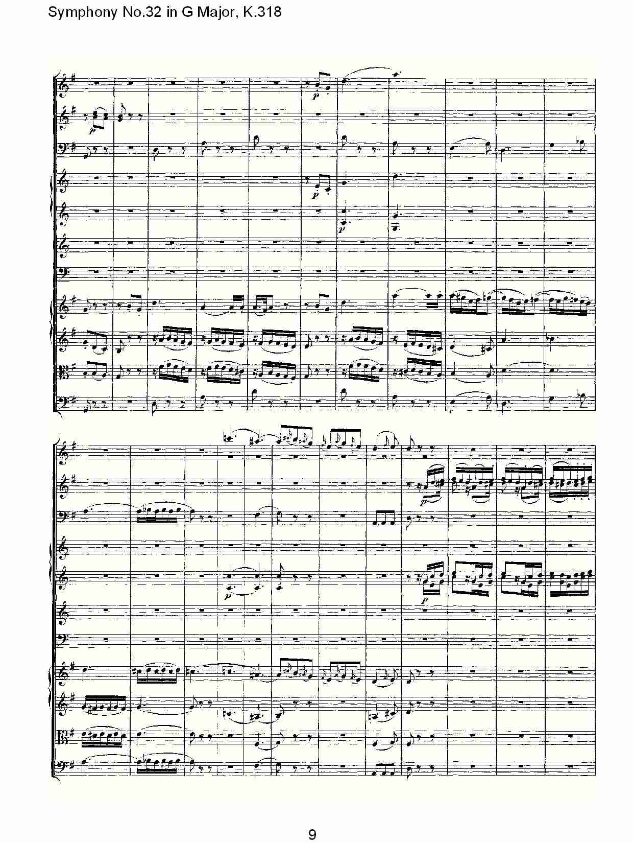(G大调第三十二交响曲K.318)（二）总谱（图4）