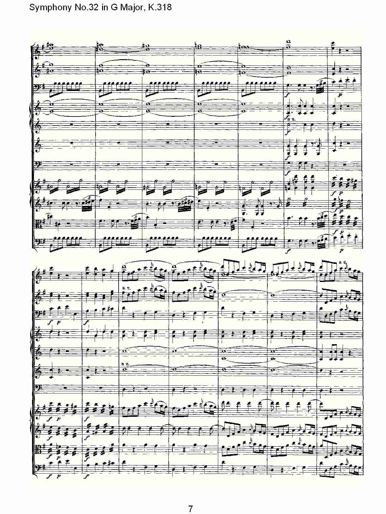 (G大调第三十二交响曲K.318)（二）总谱（图2）