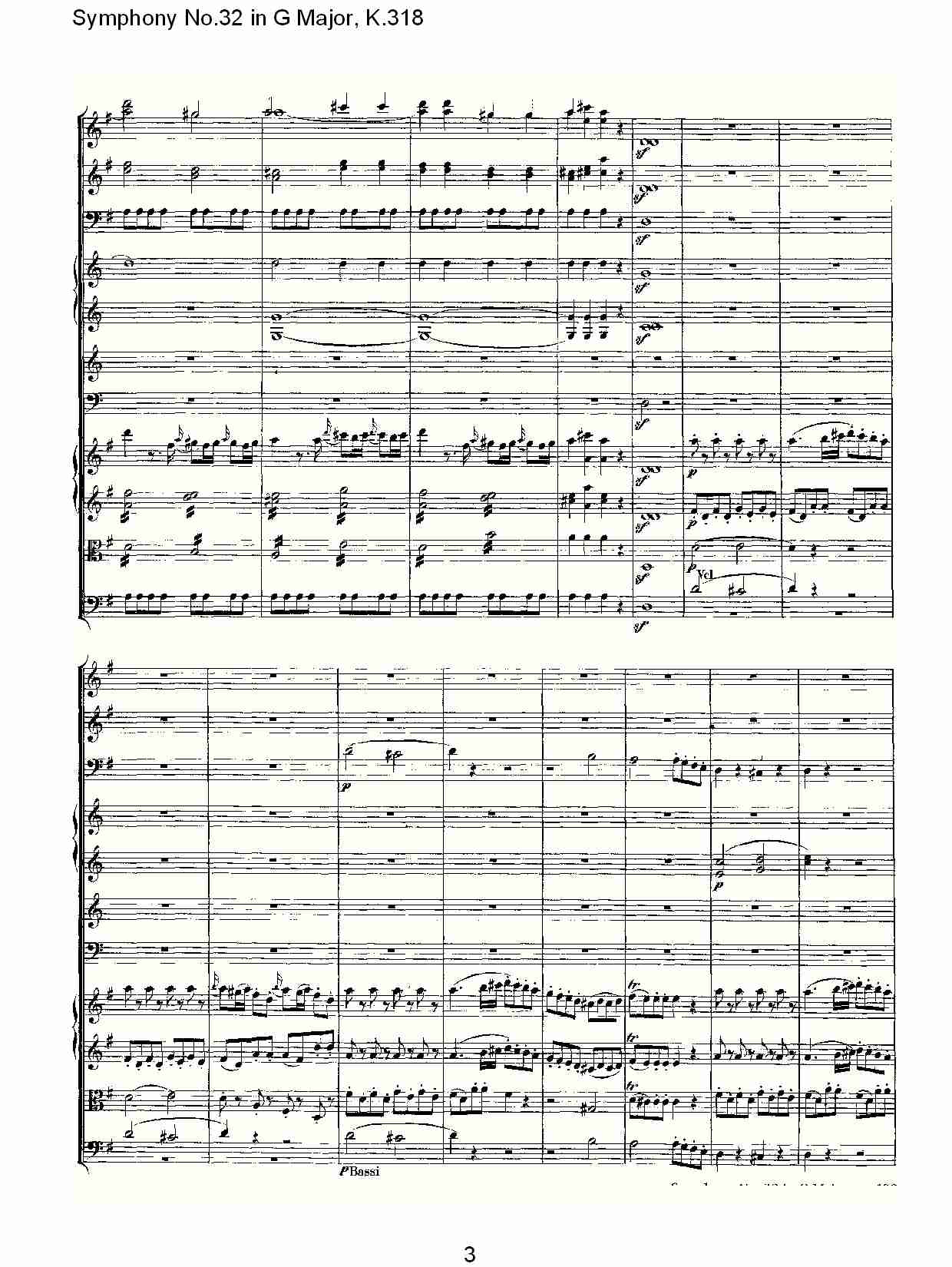 (G大调第三十二交响曲K.318)（一）总谱（图3）
