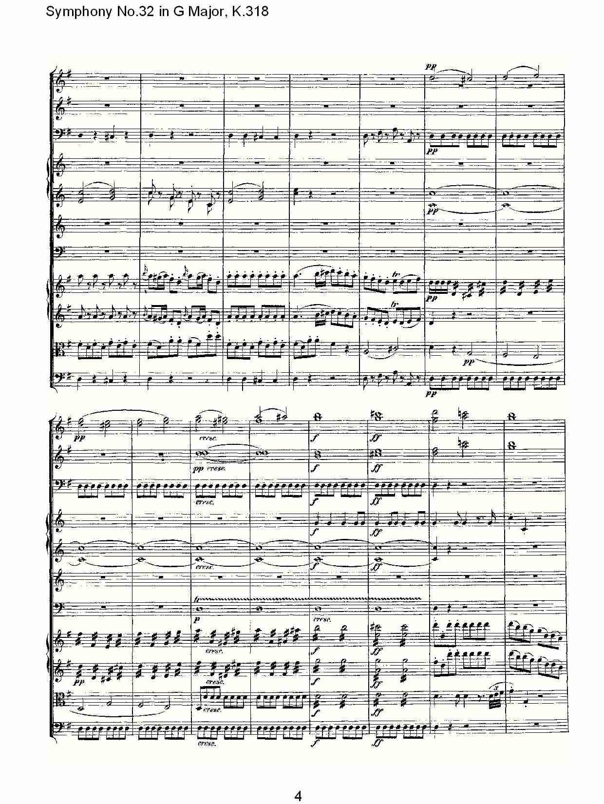 (G大调第三十二交响曲K.318)（一）总谱（图4）