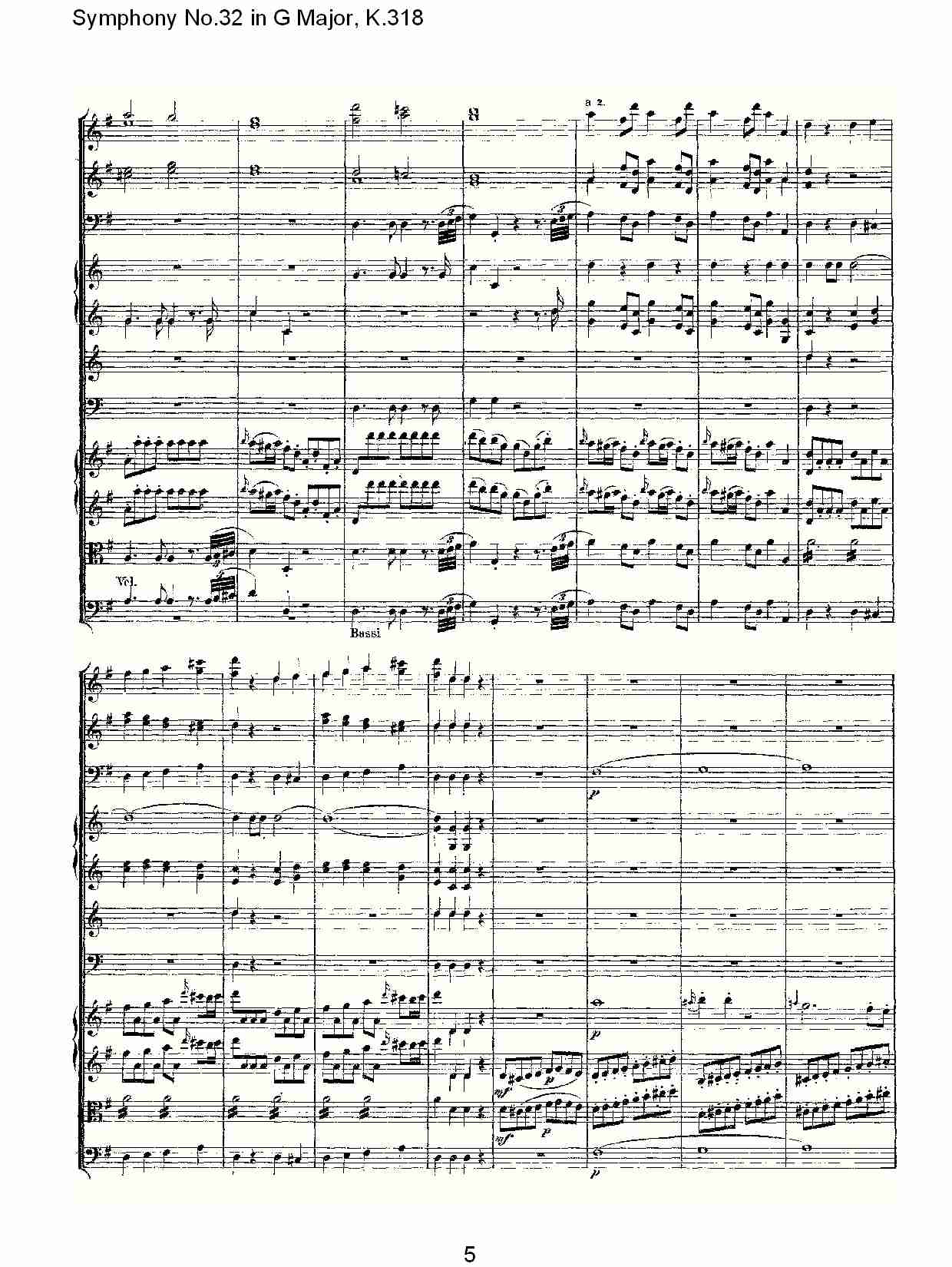 (G大调第三十二交响曲K.318)（一）总谱（图5）