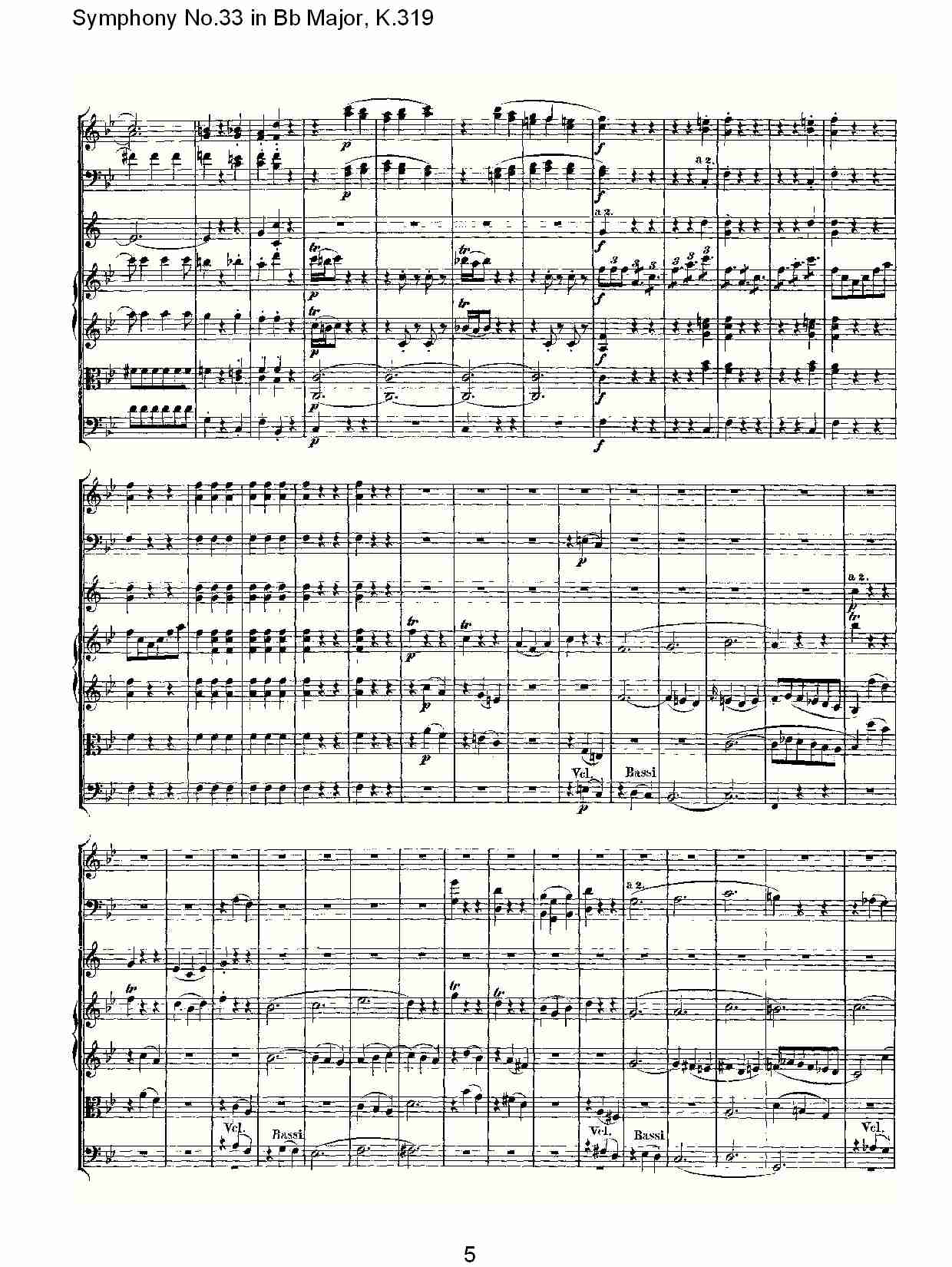 (Bb大调第三十三交响曲K.319)（一）总谱（图5）