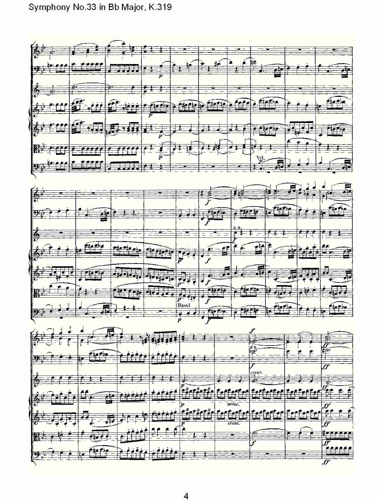 (Bb大调第三十三交响曲K.319)（一）总谱（图4）
