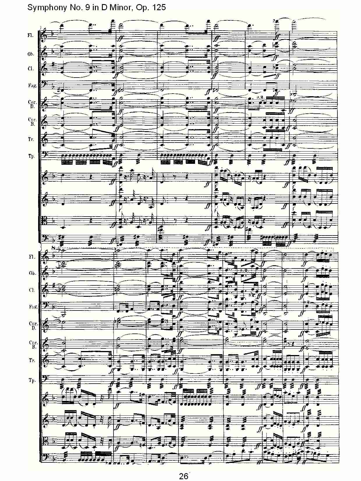 （D小调第九交响曲 Op.125）第一乐章（六）总谱（图1）