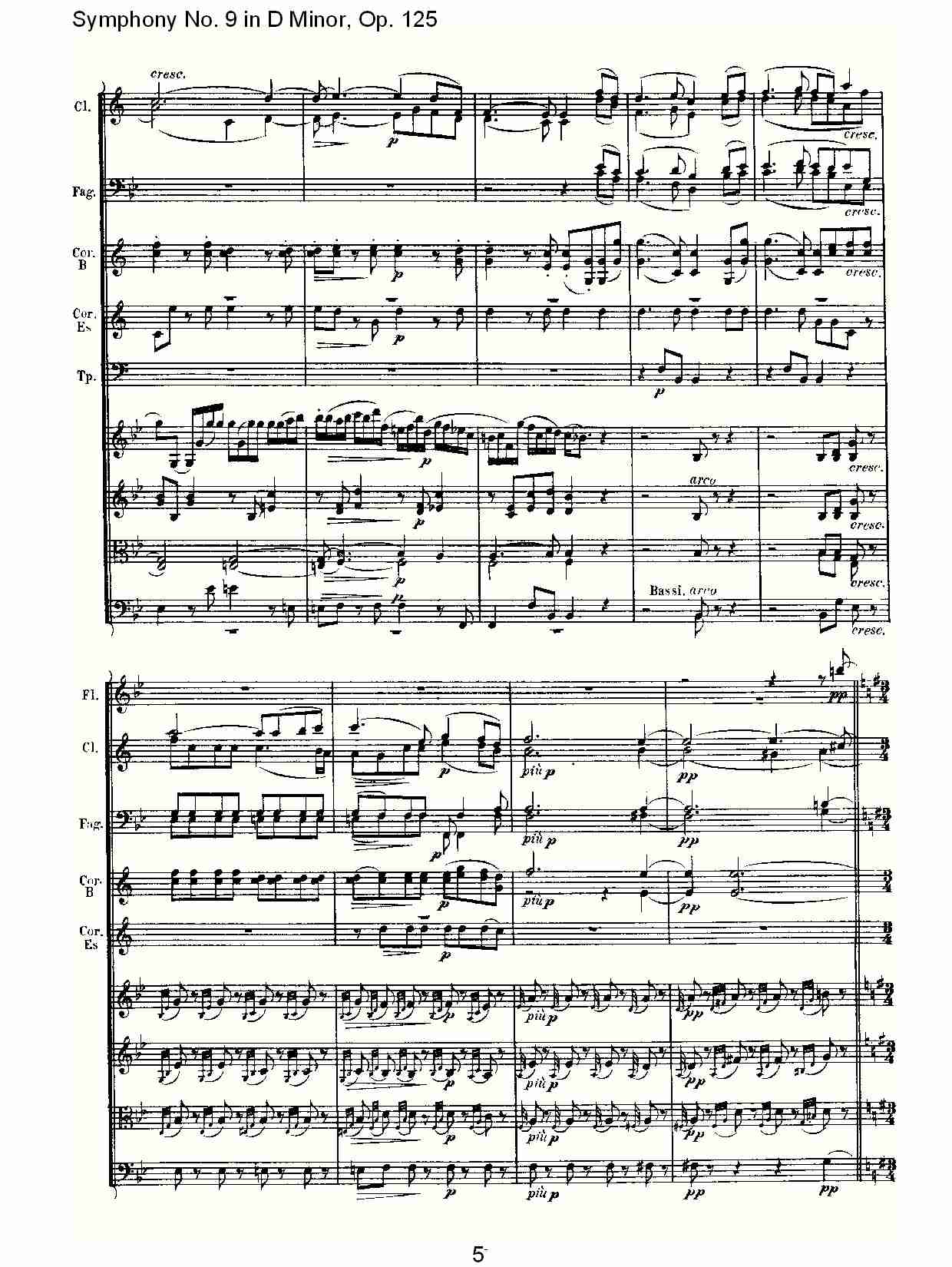 （D小调第九交响曲 Op.125）第三乐章（一）总谱（图5）