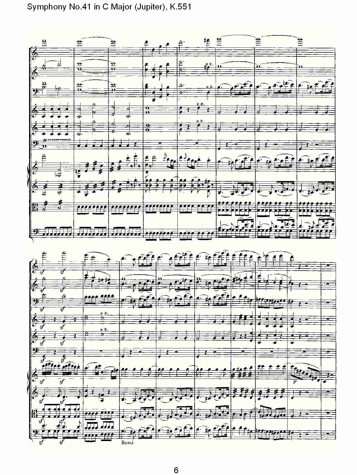 C大调第四十一交响曲K.551 （二）总谱（图1）