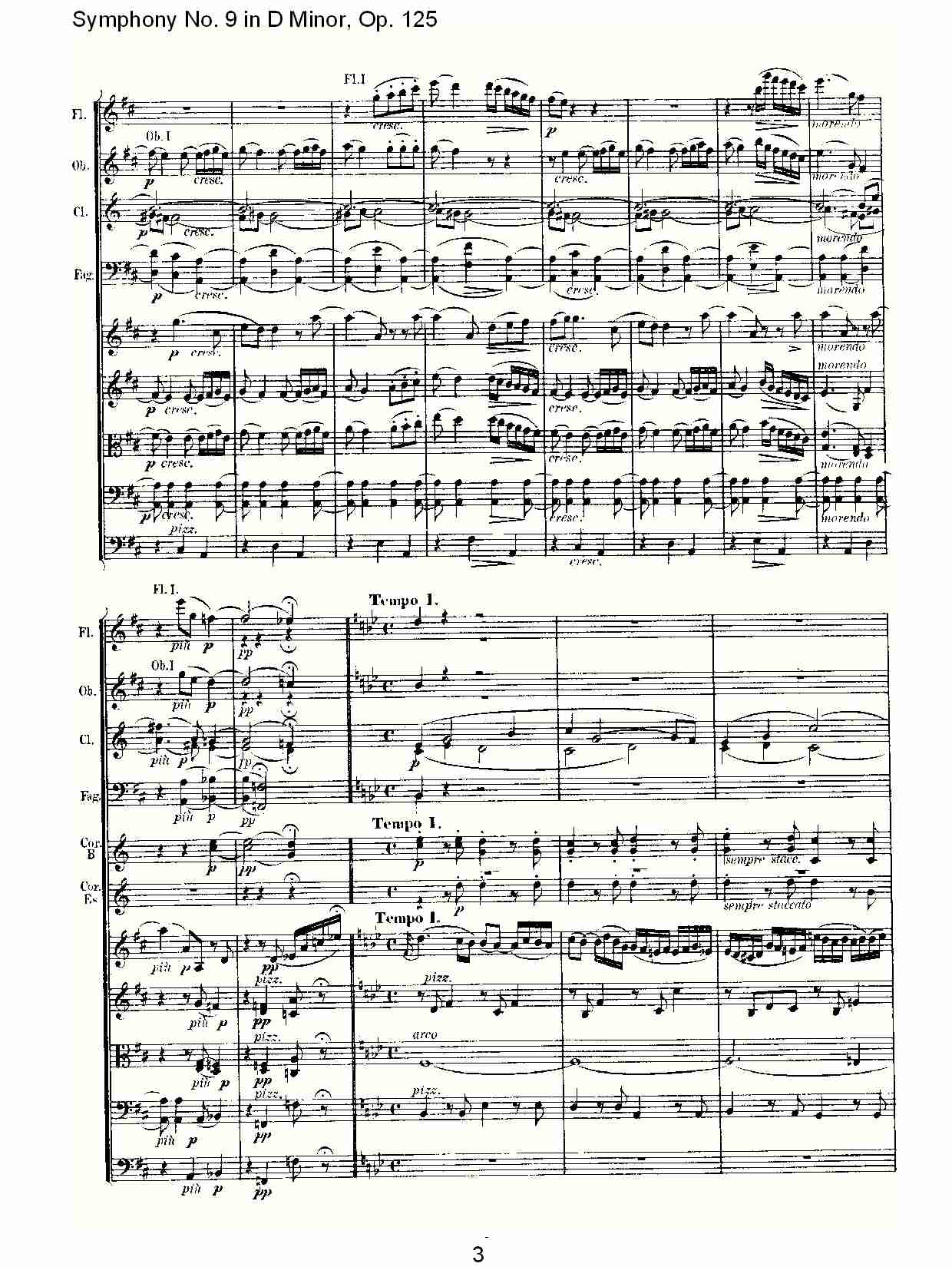 （D小调第九交响曲 Op.125）第三乐章（一）总谱（图3）