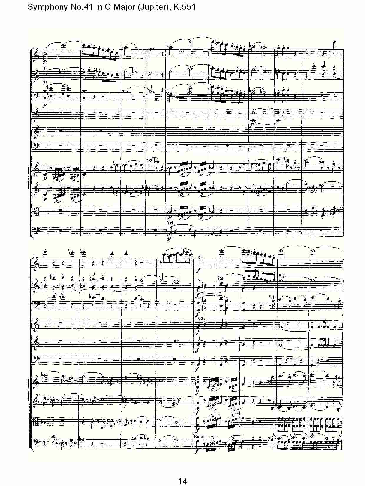 C大调第四十一交响曲K.551 （三）总谱（图4）