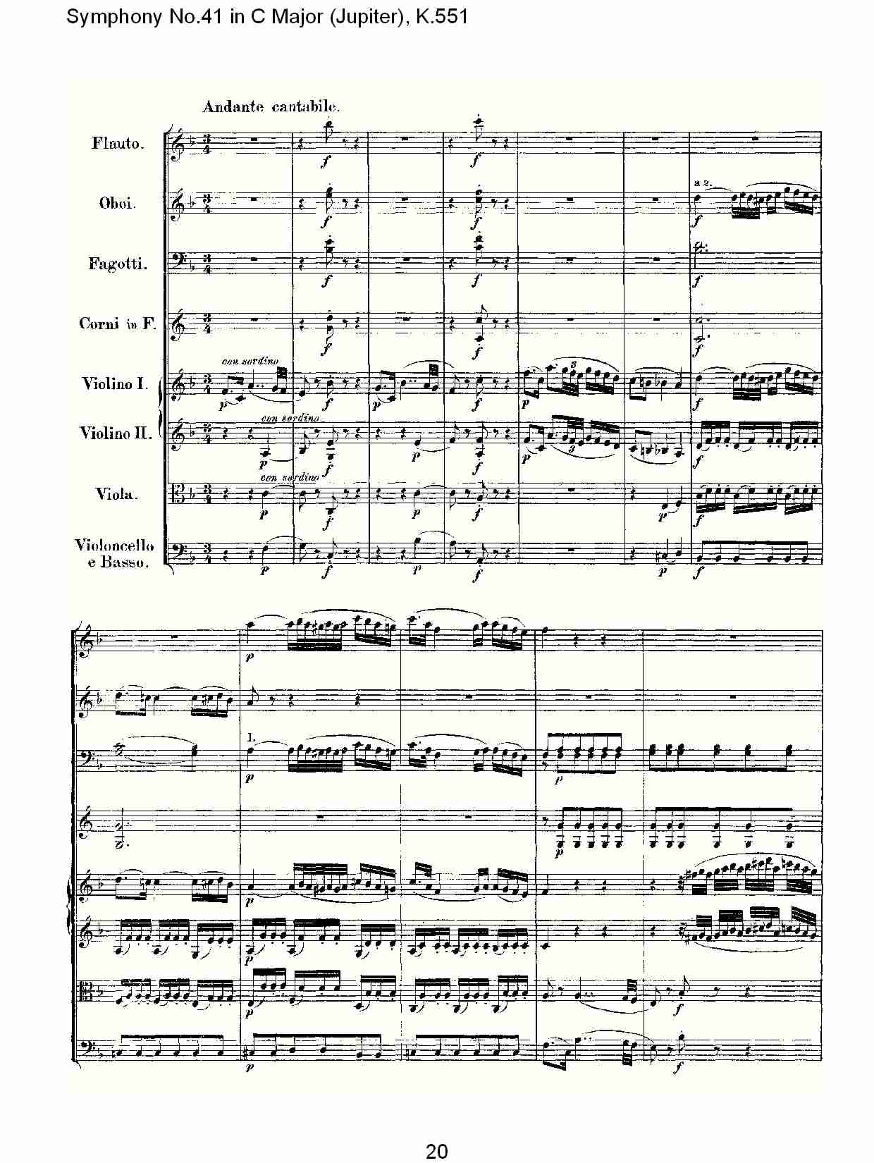 C大调第四十一交响曲K.551 （四）总谱（图5）