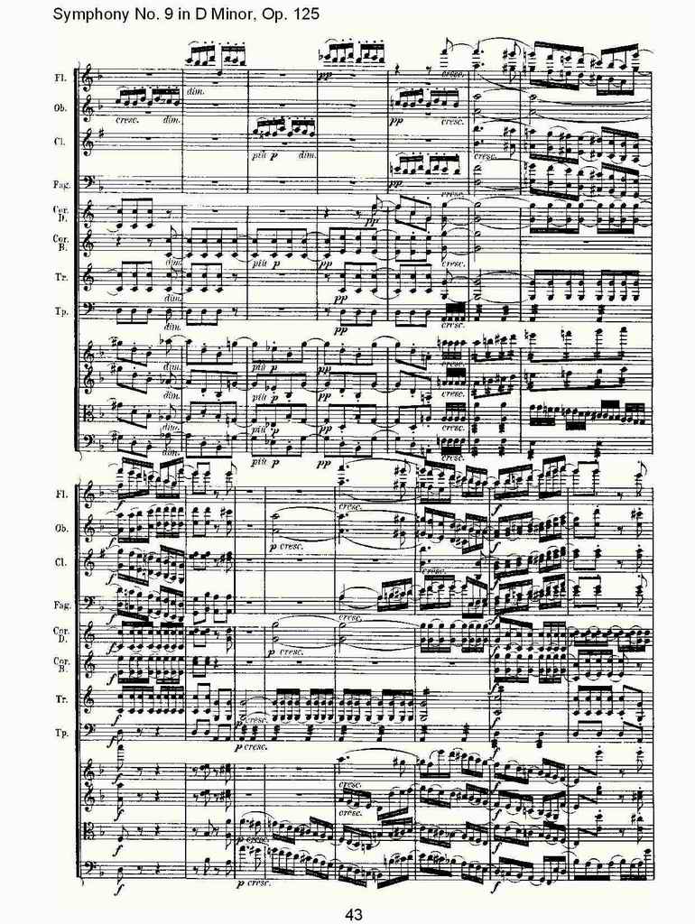 （D小调第九交响曲 Op.125）第一乐章（九）总谱（图3）