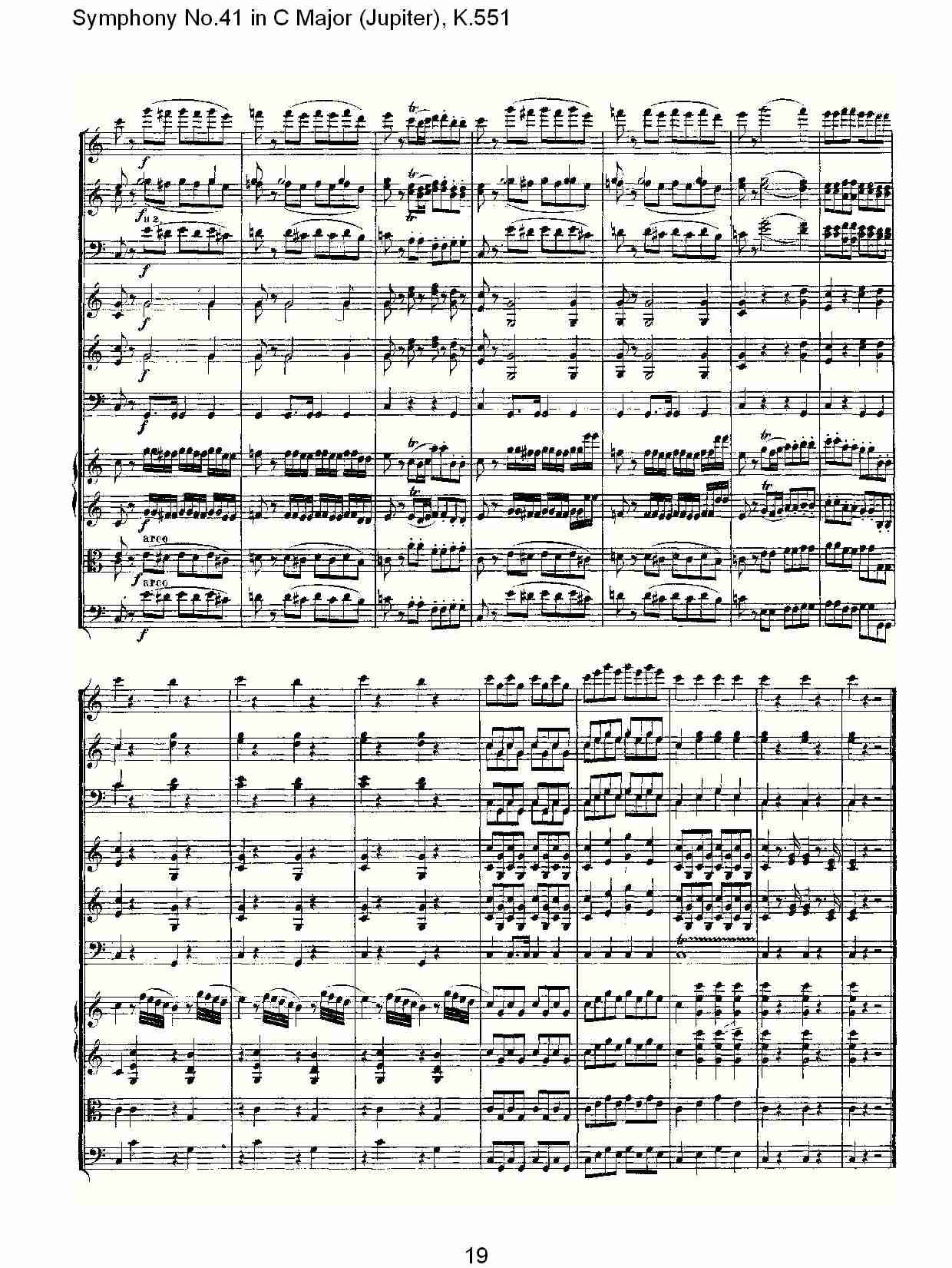 C大调第四十一交响曲K.551 （四）总谱（图4）