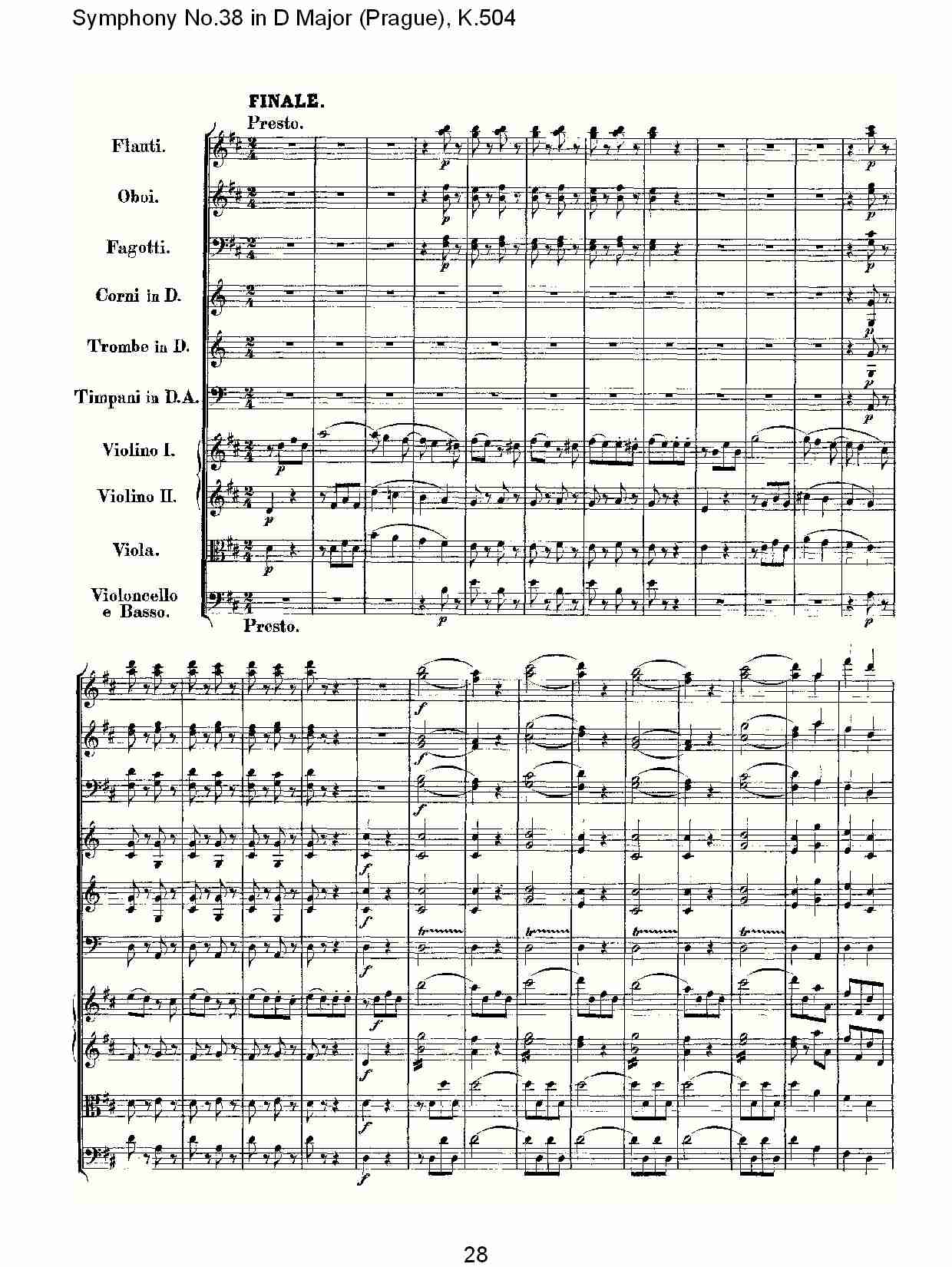 D大调第三十八交响曲K.504 （六）总谱（图3）