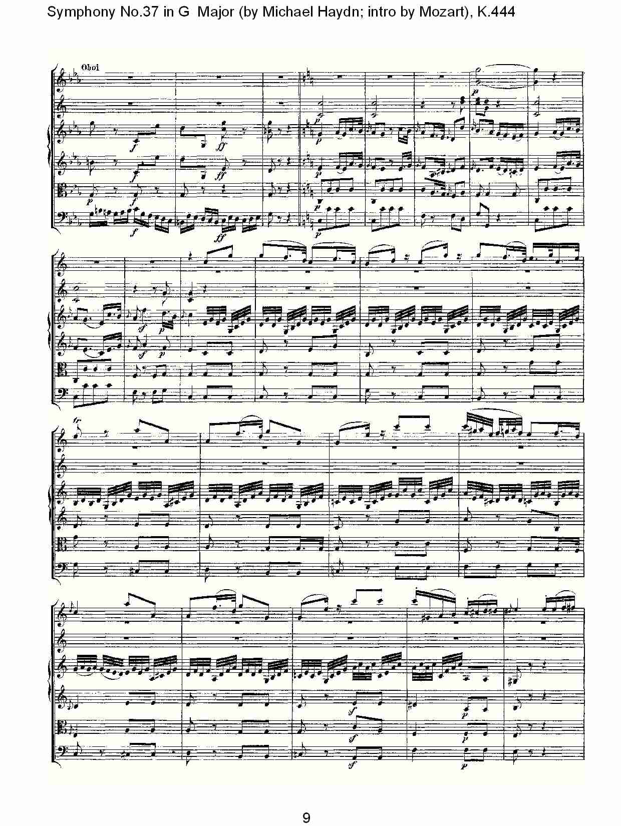 G大调第三十七交响曲K.444 二）总谱（图4）