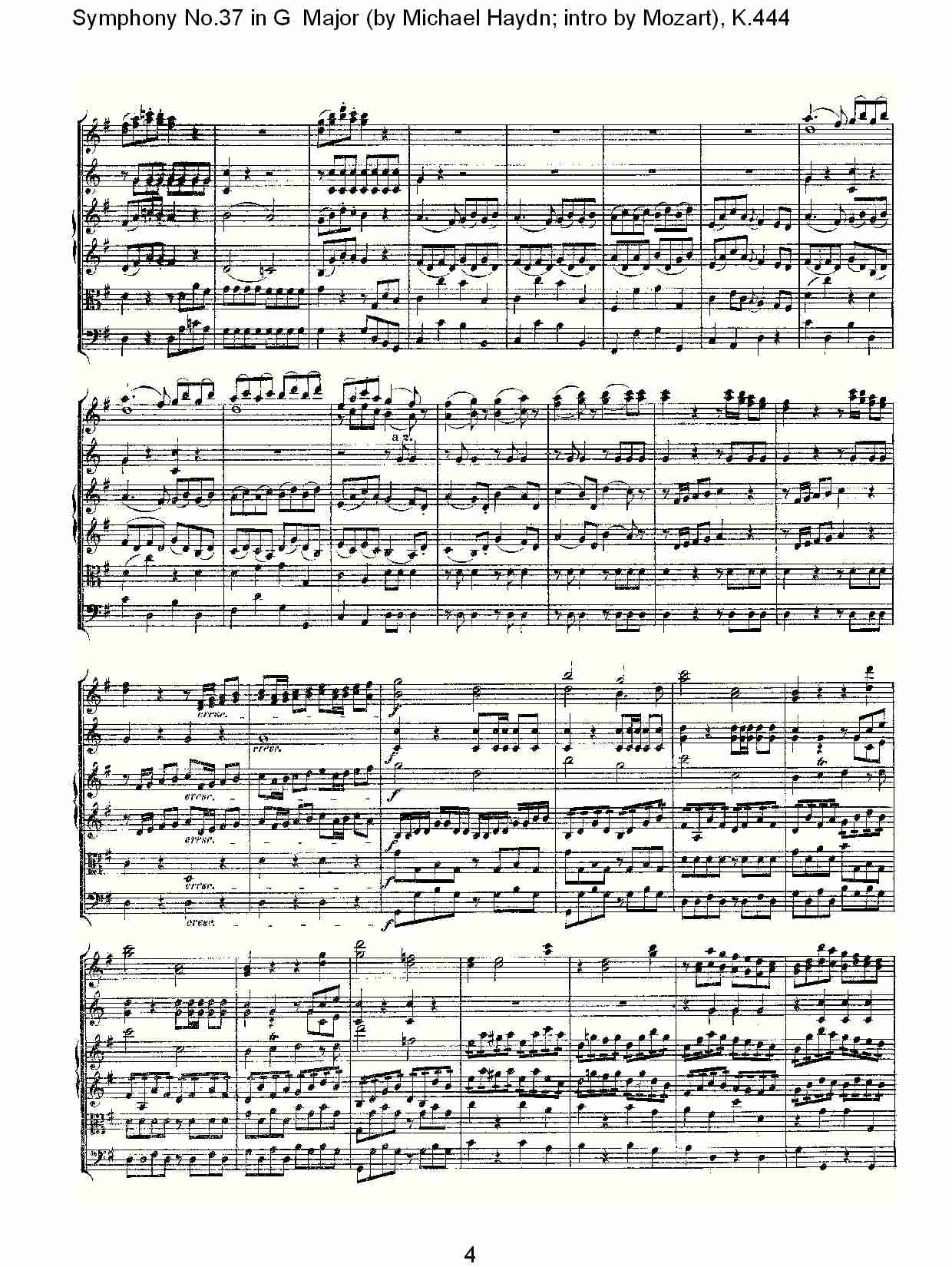 G大调第三十七交响曲K.444 （一）总谱（图4）