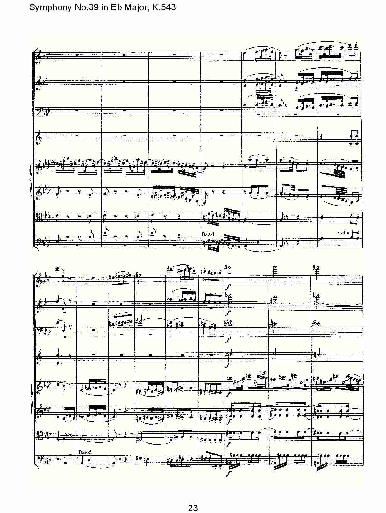 Eb大调第三十九交响曲K.543 （五）总谱（图3）
