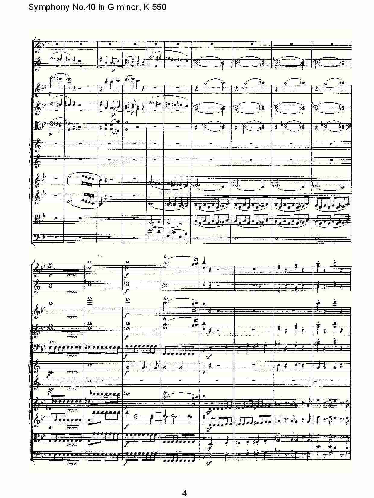 G小调第四十交响曲K.550 （一）总谱（图4）
