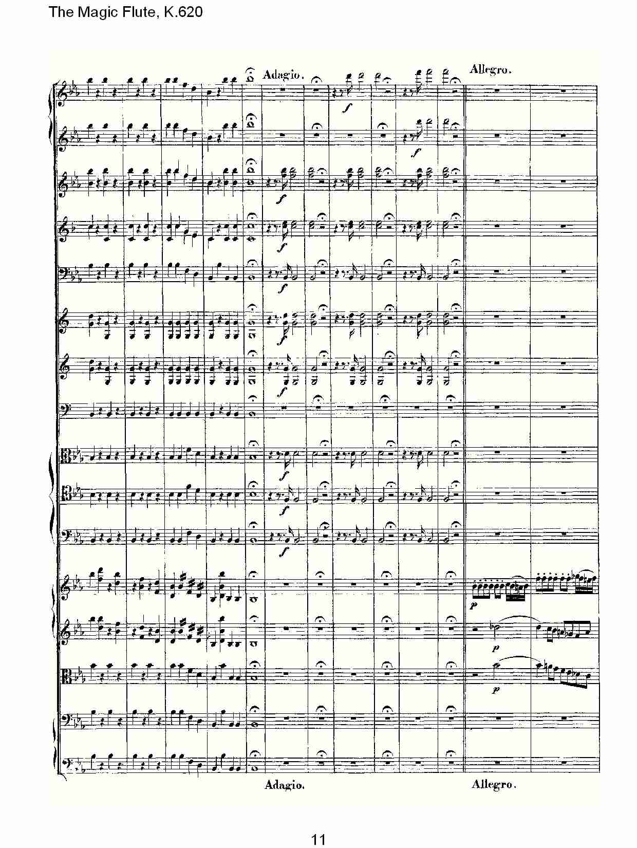 The Magic Flute, K.620 （三）总谱（图1）