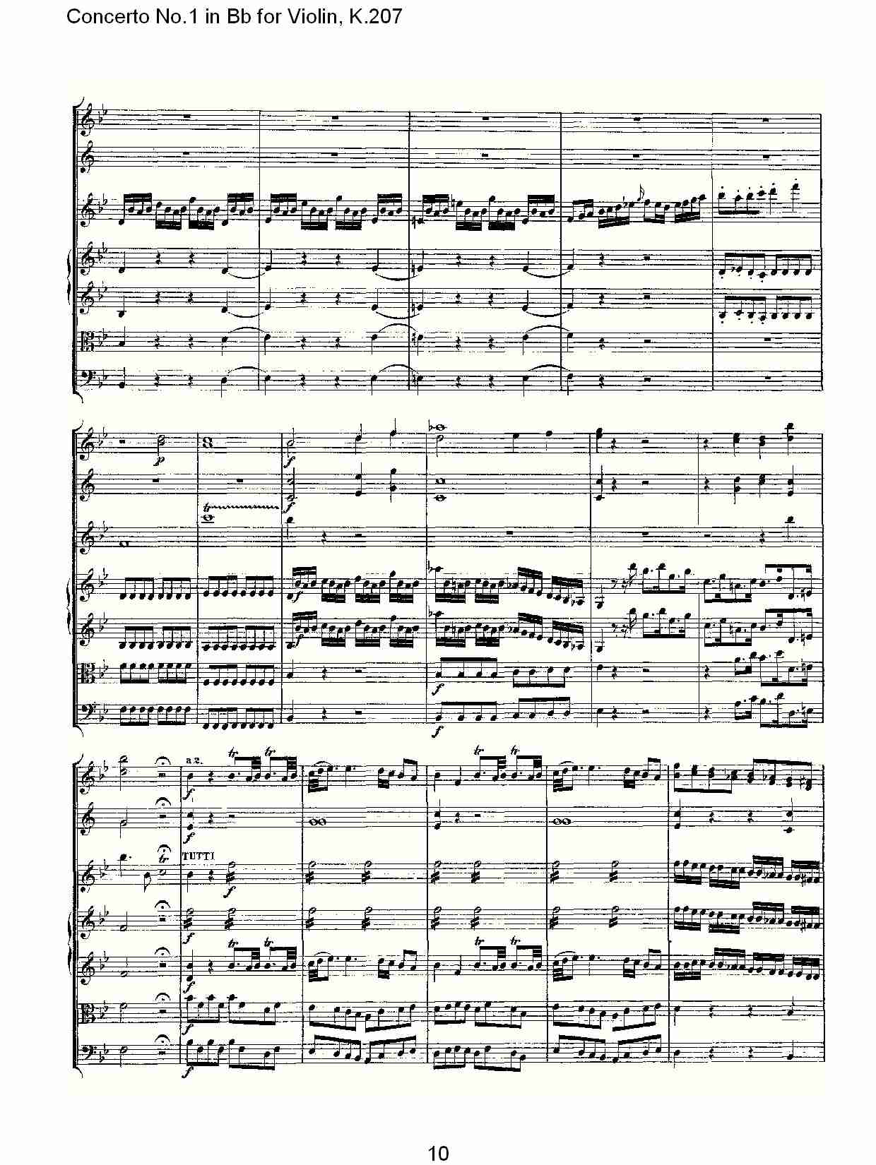Bb调小提琴第一协奏曲, K.207 （二）总谱（图5）