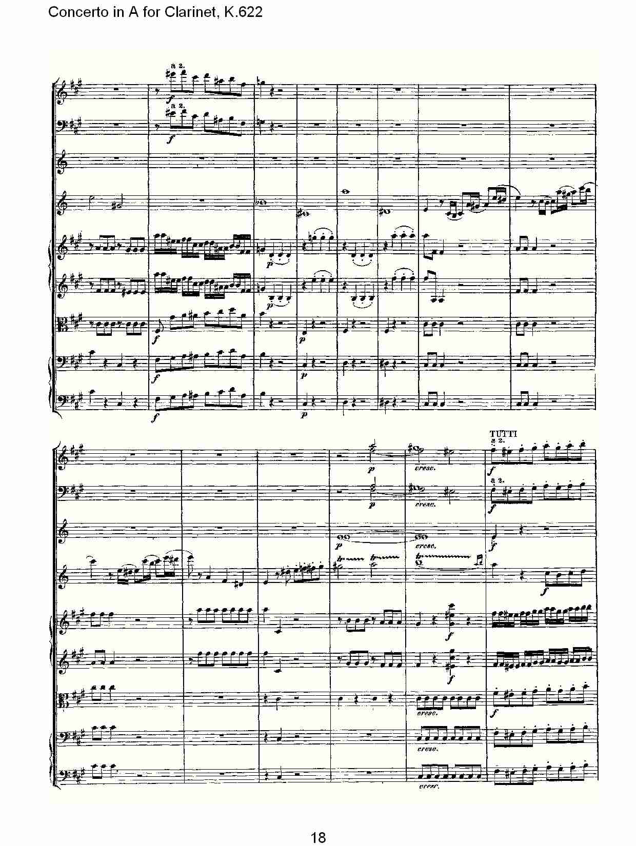 A调单簧管协奏曲, K.622（四）总谱（图3）