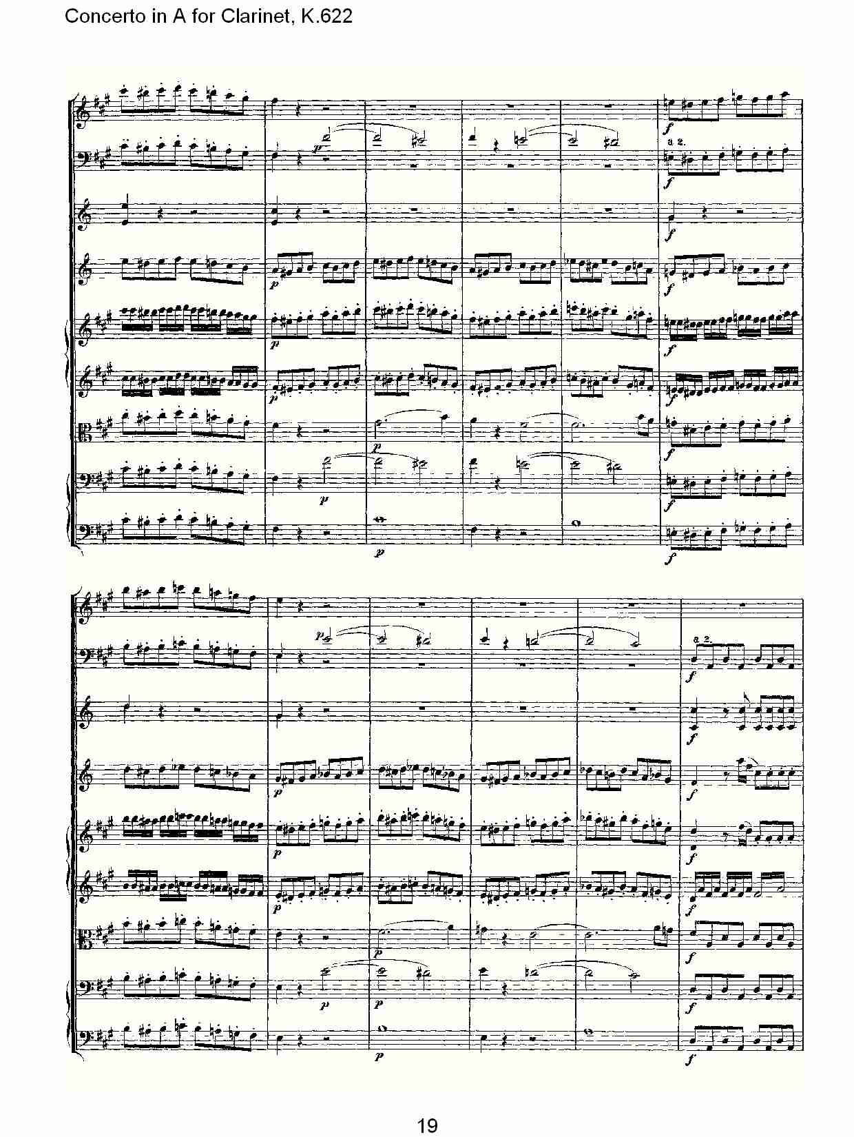 A调单簧管协奏曲, K.622（四）总谱（图4）