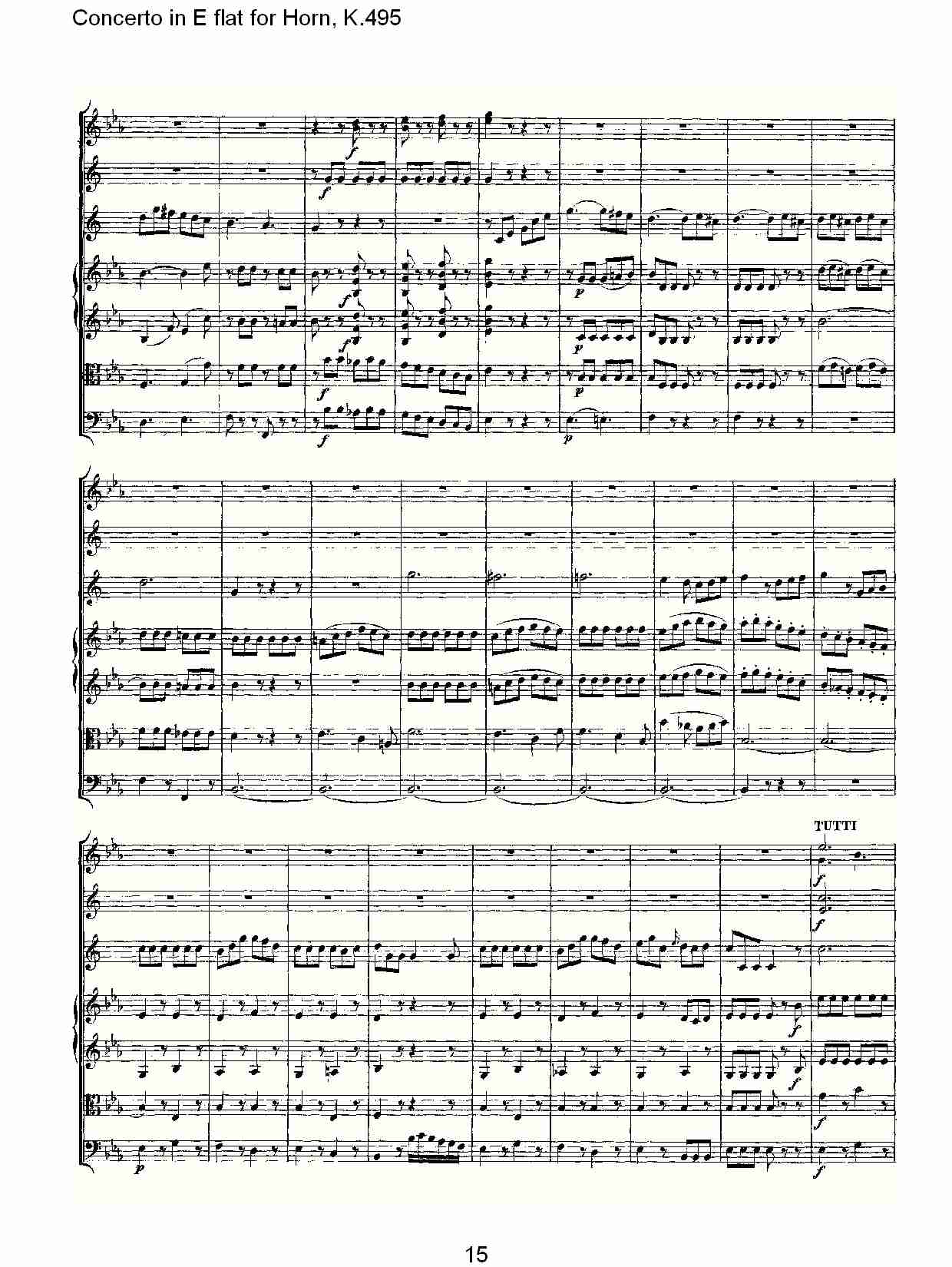 Eb调法国号协奏曲, K.495（三）总谱（图5）
