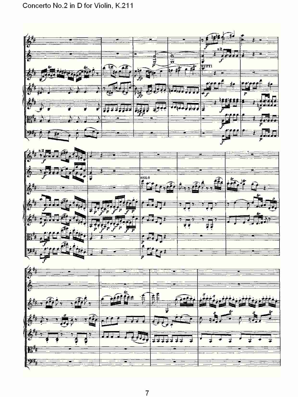 D调小提琴第二协奏曲, K.211 （二）总谱（图2）
