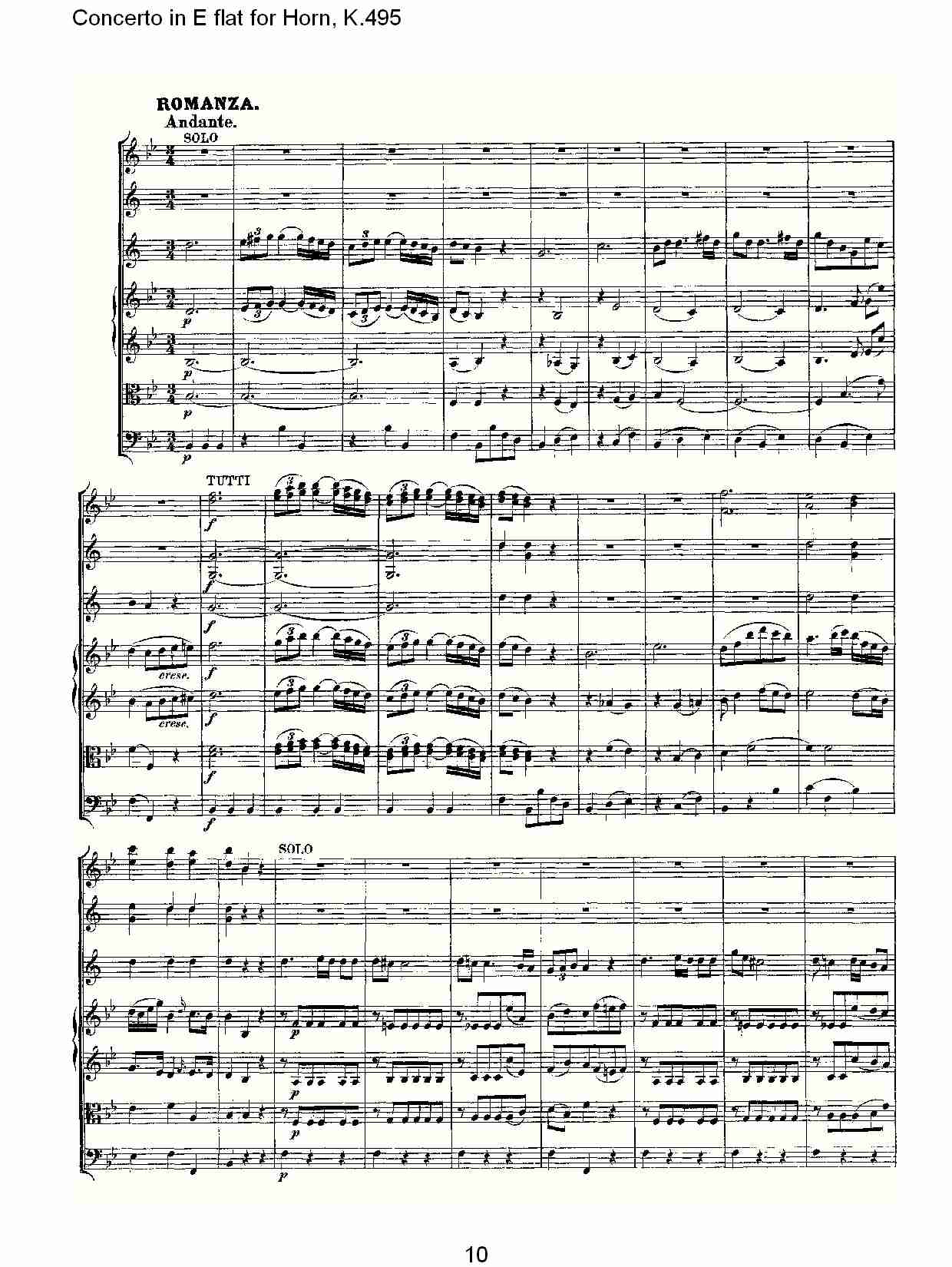 Eb调法国号协奏曲, K.495（二）总谱（图5）