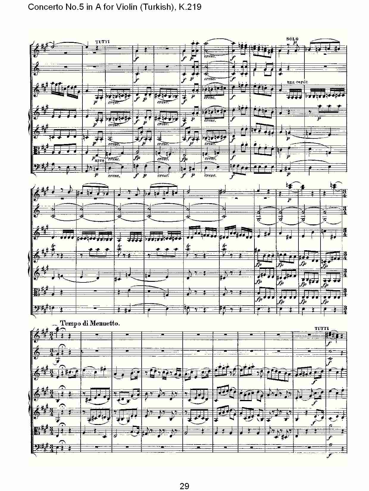 A调小提琴第五协奏曲,（土耳其） K.219 （六）总谱（图4）
