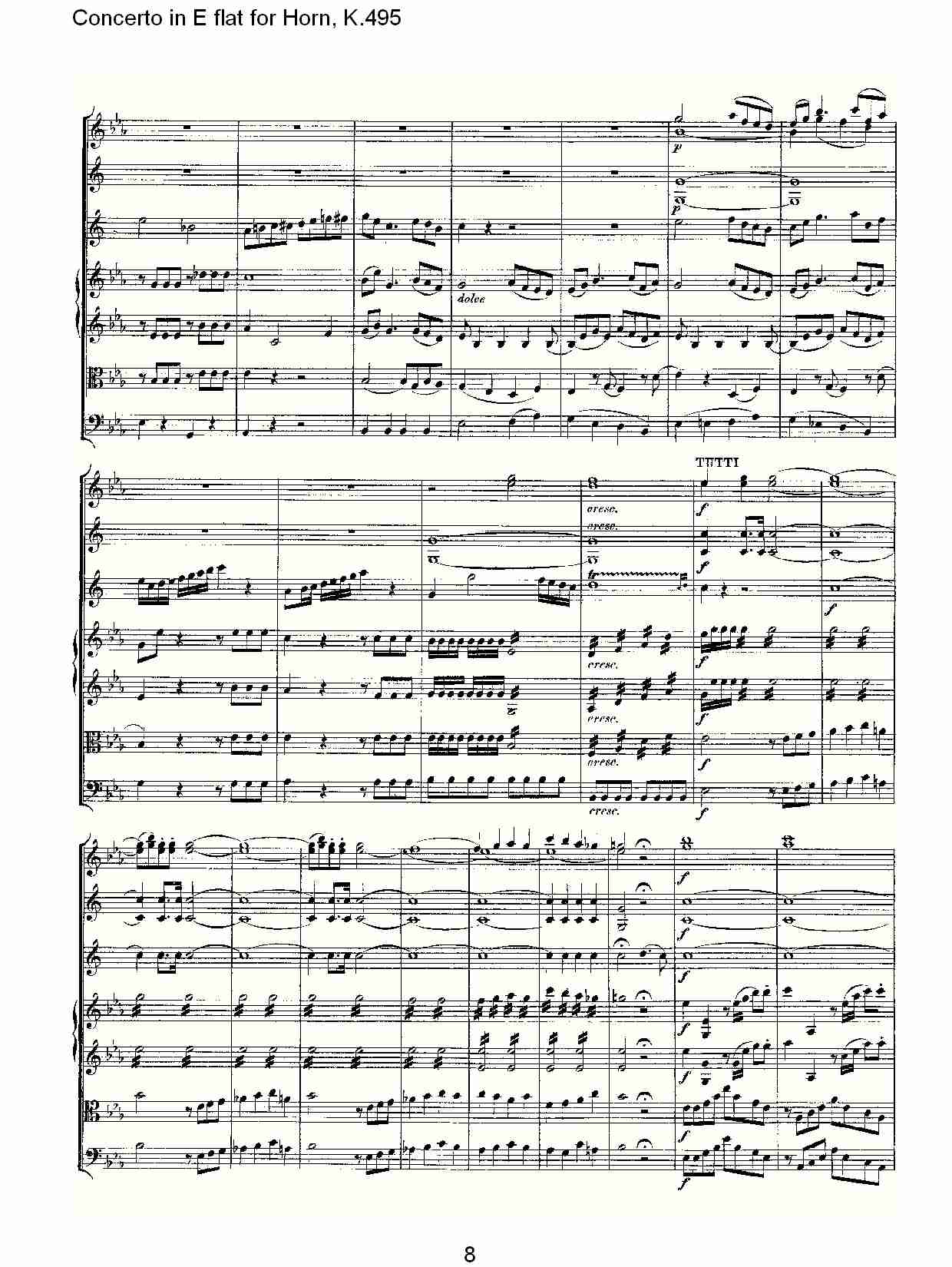 Eb调法国号协奏曲, K.495（二）总谱（图3）