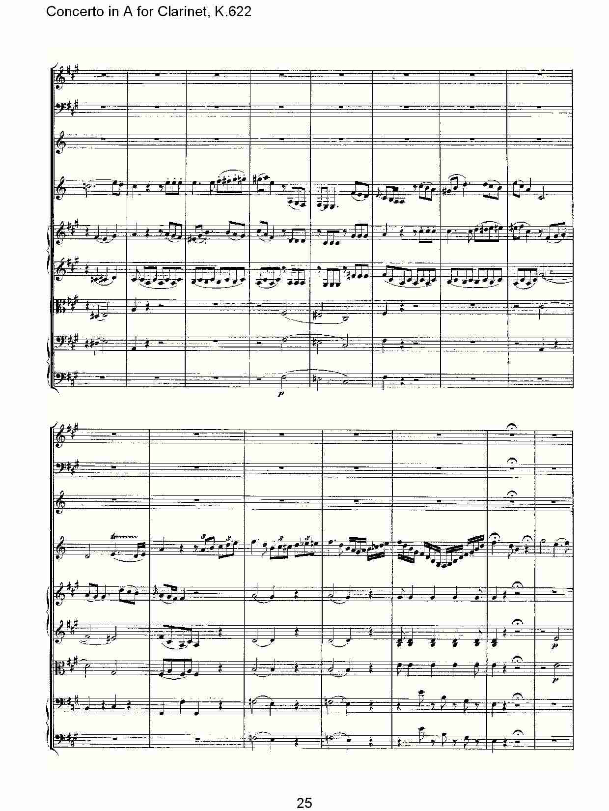 A调单簧管协奏曲, K.622（五）总谱（图5）