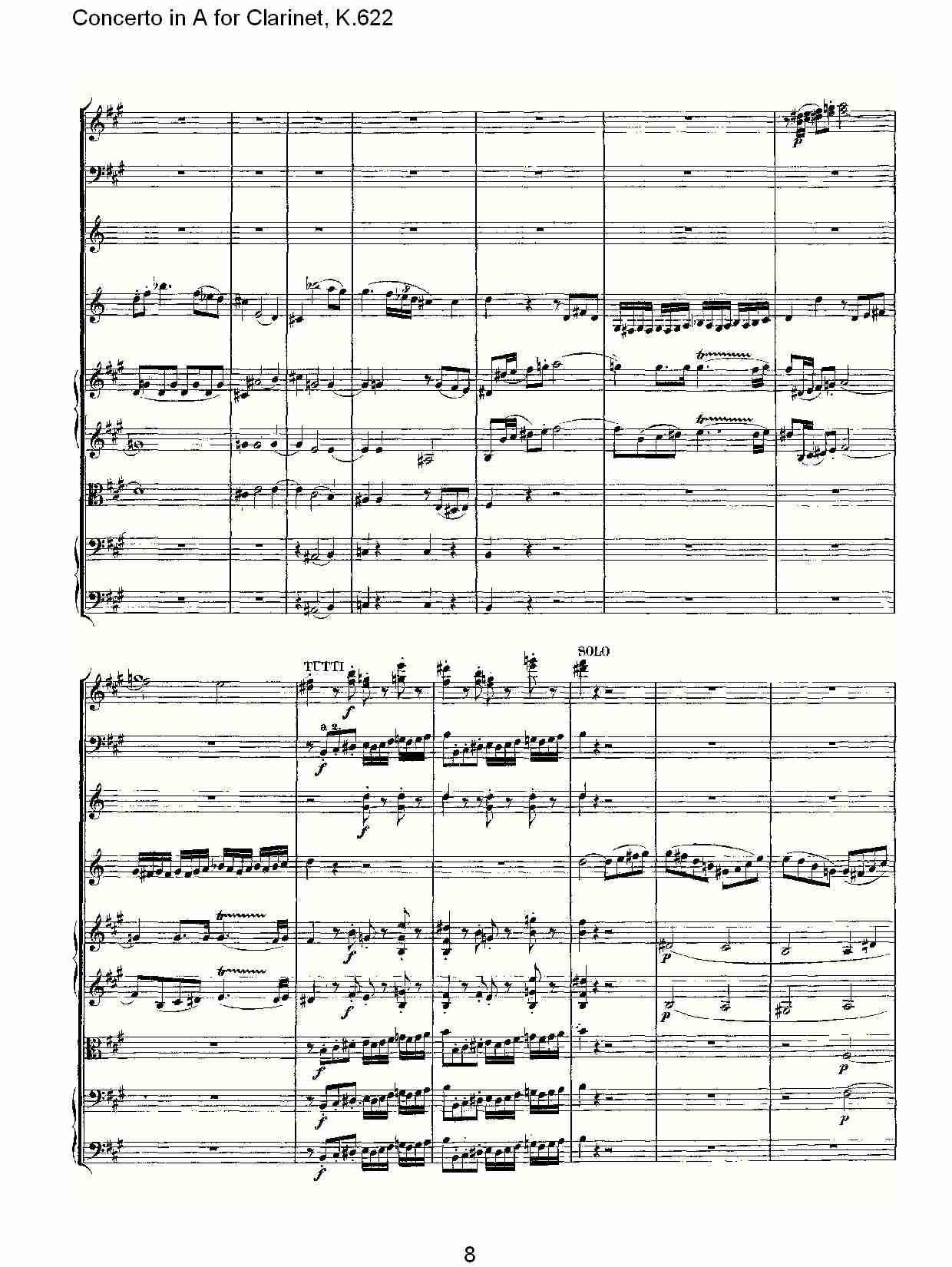 A调单簧管协奏曲, K.622（二）总谱（图3）