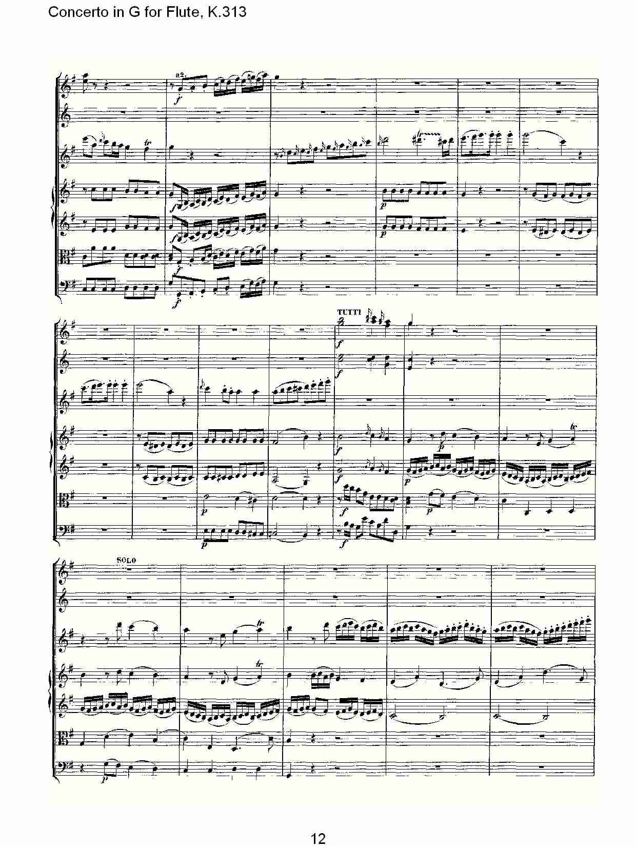 G调长笛协奏曲, K.313（三）总谱（图2）