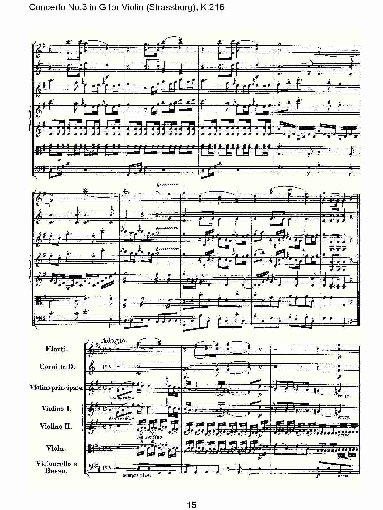 G调小提琴第三协奏曲, K.216（三）总谱（图5）